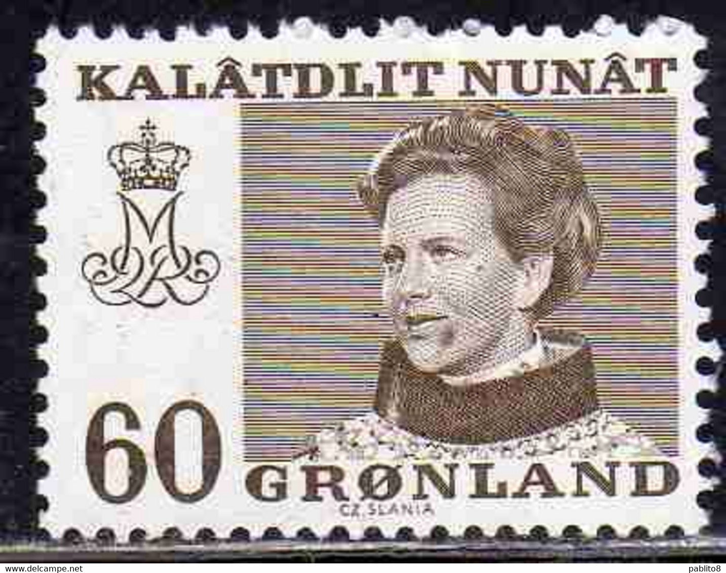 GREENLAND GRONLANDS GROENLANDIA GRØNLAND 1973 1979 QUEEN MARGRETHE 60o MNH - Ungebraucht