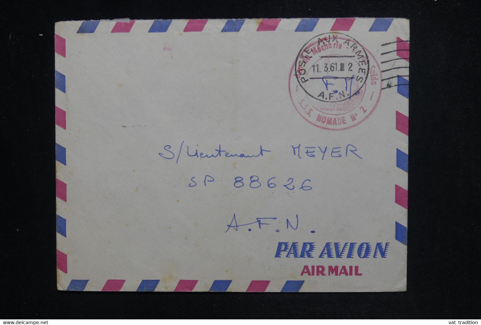 FRANCE - Enveloppe En Fm Du Dépôt De Saïda Pour SP  88626 En 1961 - L 127594 - Guerra D'Algeria