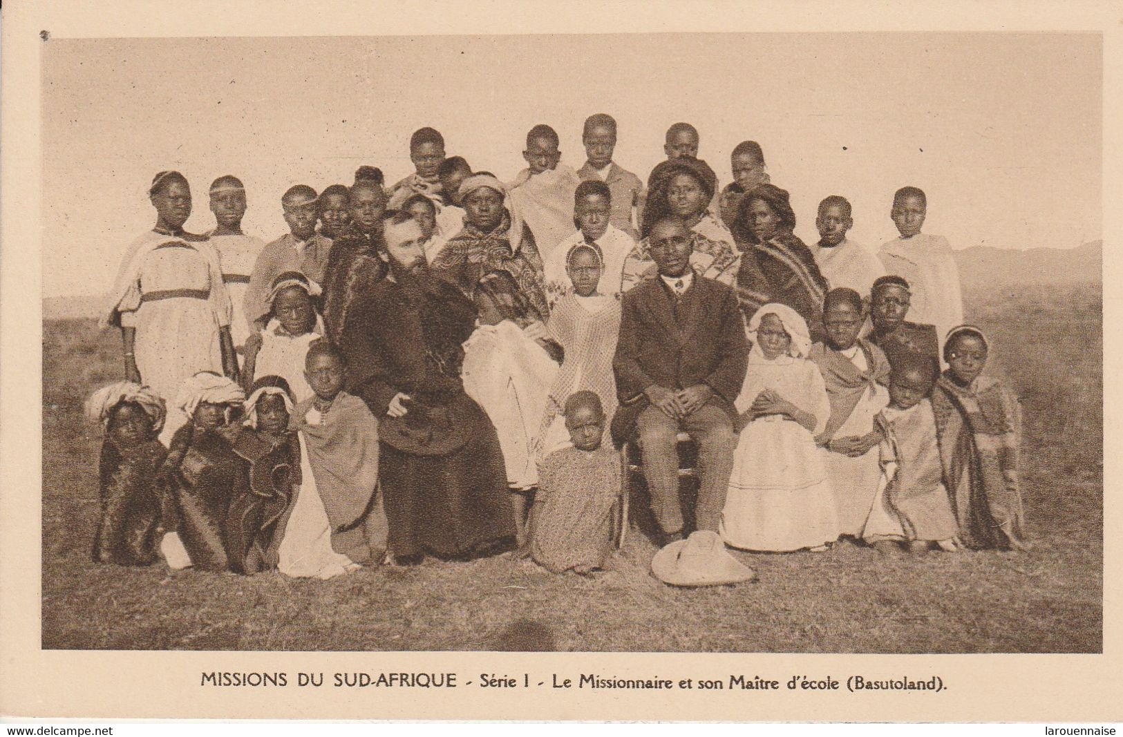 Afrique Du Sud - Missions Du Sud Afrique - Le Missionnaire Et Son Maître D' école (Basutoland) - Lesotho