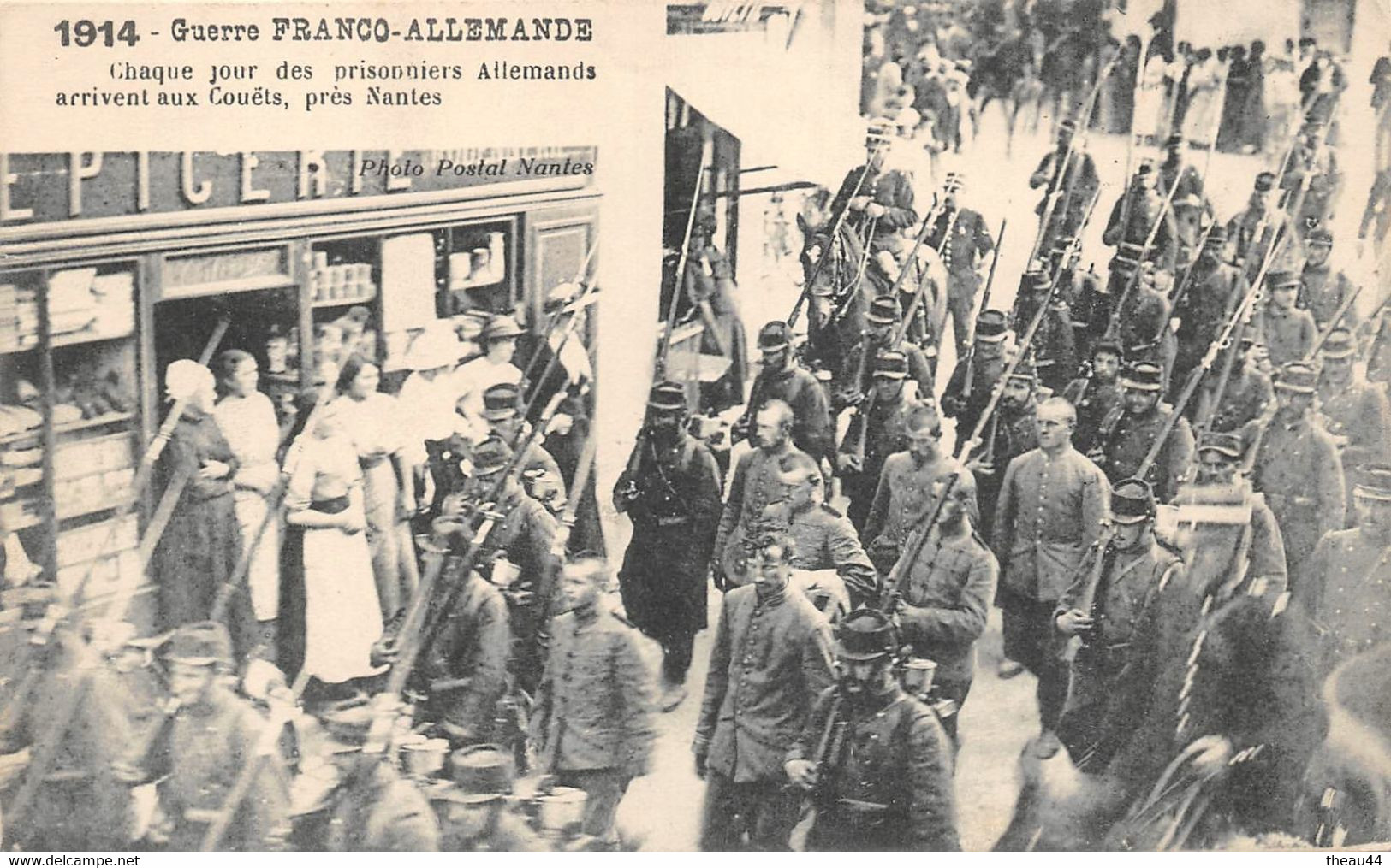 ¤¤   -    Guerre FRANCO-ALLEMANDE  -  BOUGUENAIS  -  Prisonniers Allemands Arrivant Aux COUËTS Près De Nantes    -   ¤¤ - Bouguenais