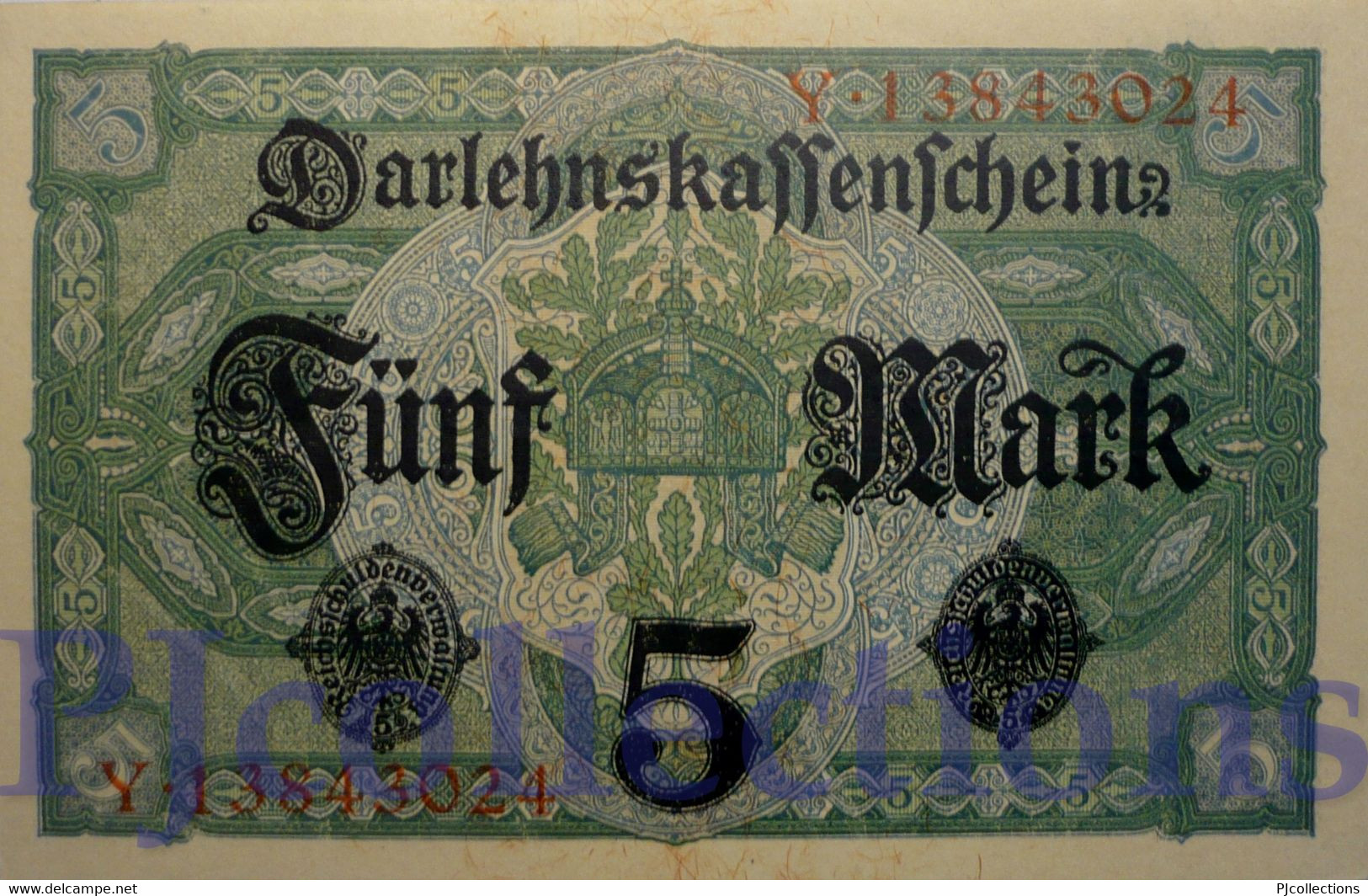 GERMANY 5 MARK 1917 PICK 56b UNC - 5 Mark