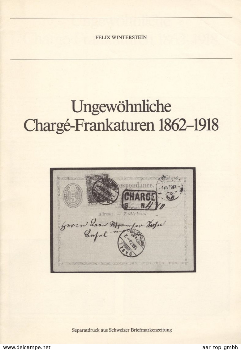 Schweiz, Ungewöhnliche Chargé Frankaturen 1862-1918 Felix Winterstein Heft 14 S 71 Gr - Otros & Sin Clasificación
