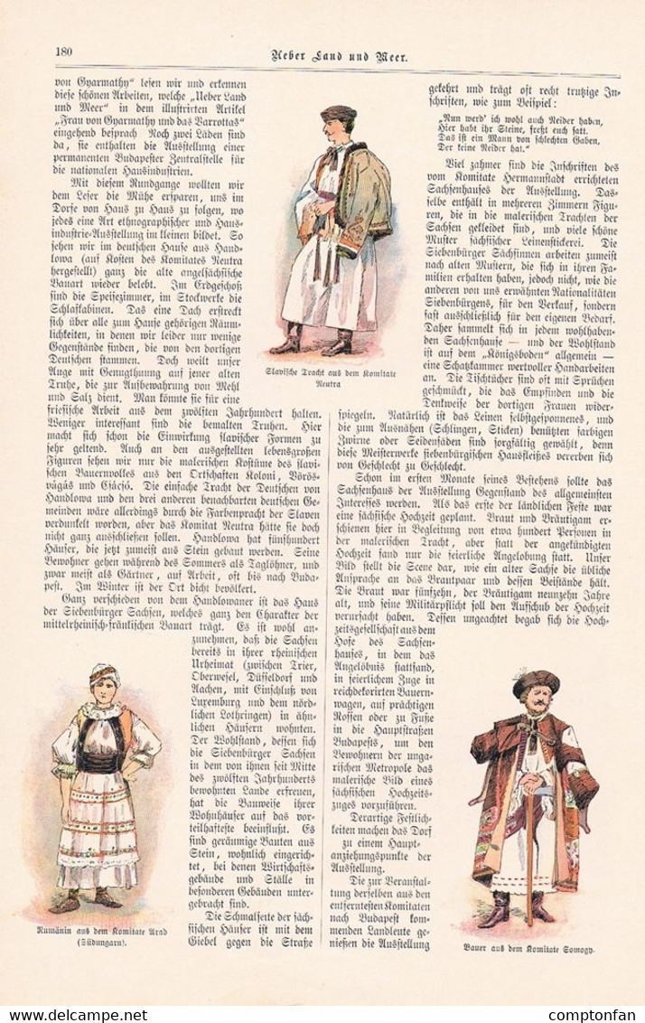 A102 1207 Hecht / Schlegel Budapest Millenniumsausstellung Artikel / Bilder 1896 !! - Musées & Expositions