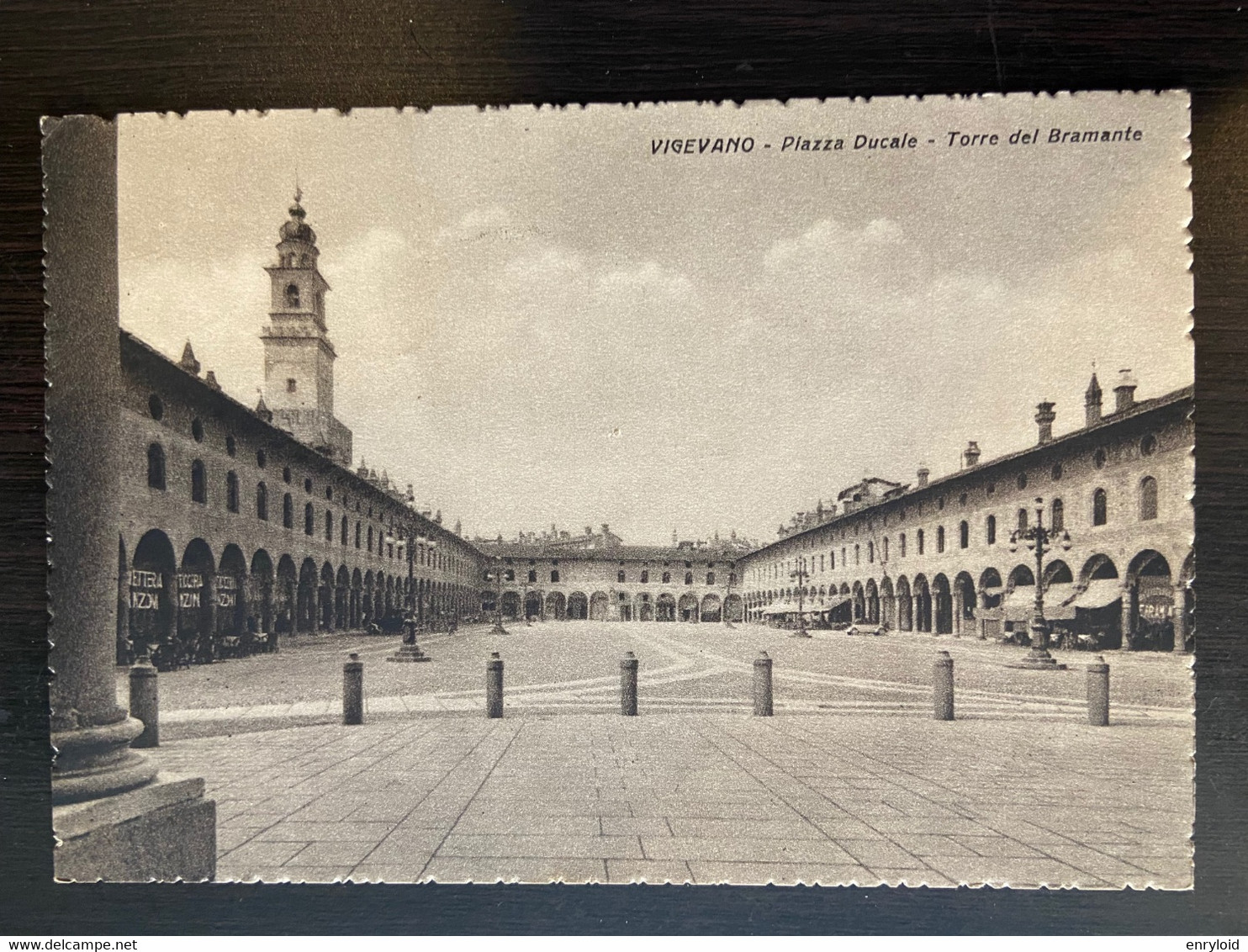 Vigevano Piazza Ducale Torre Del Bramante Viaggiata In Rsi 2.10.1944 - Vigevano