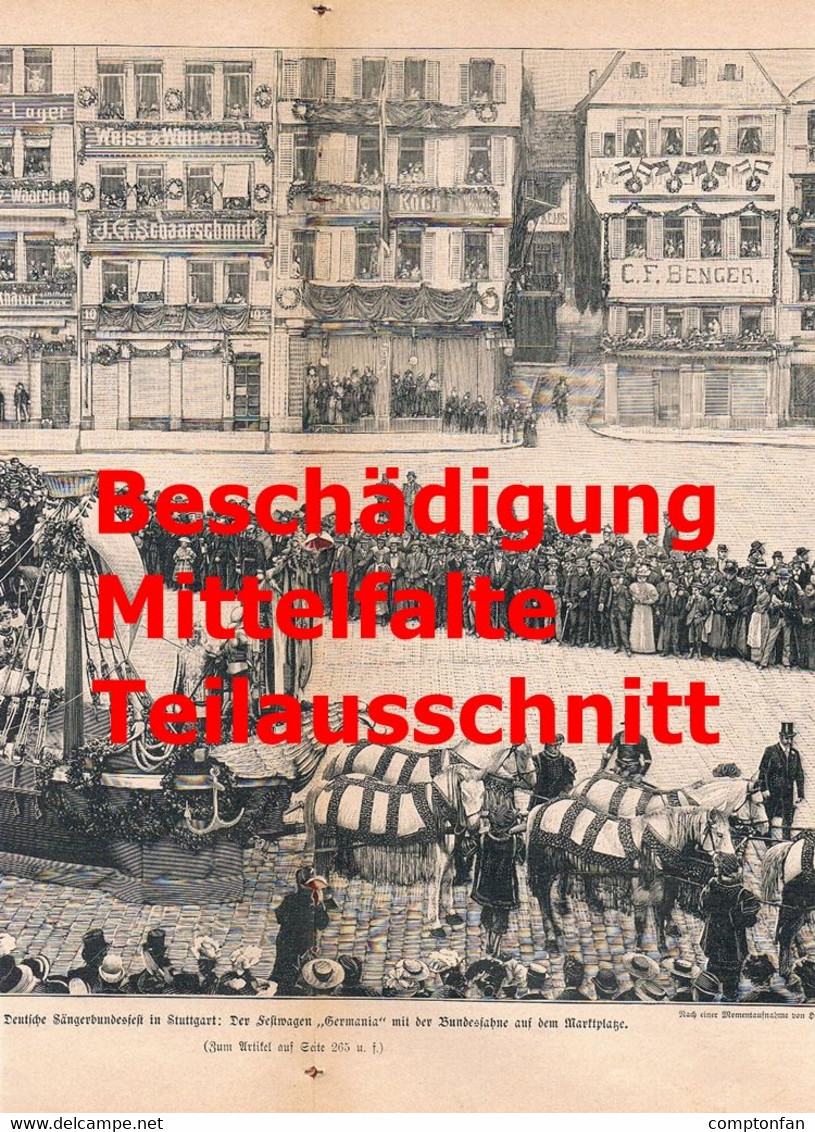 A102 1208 Stuttgart Deutsche Sängerbund Sängerbundfest Artikel / Bilder 1896 !! - Andere & Zonder Classificatie