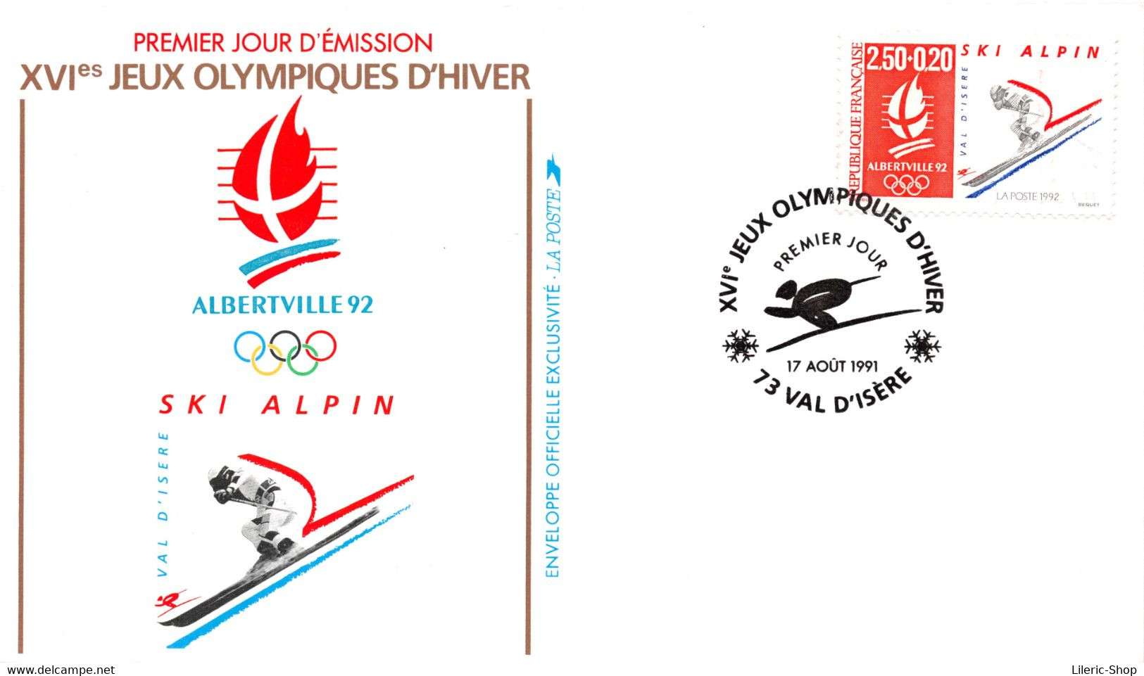 Premier Jour D'émission - FDC - Alberville 1992 - Jeux Olympiques D'hiver - Lot De 10 Enveloppes Différentes -  ♥♥♥ - 1990-1999