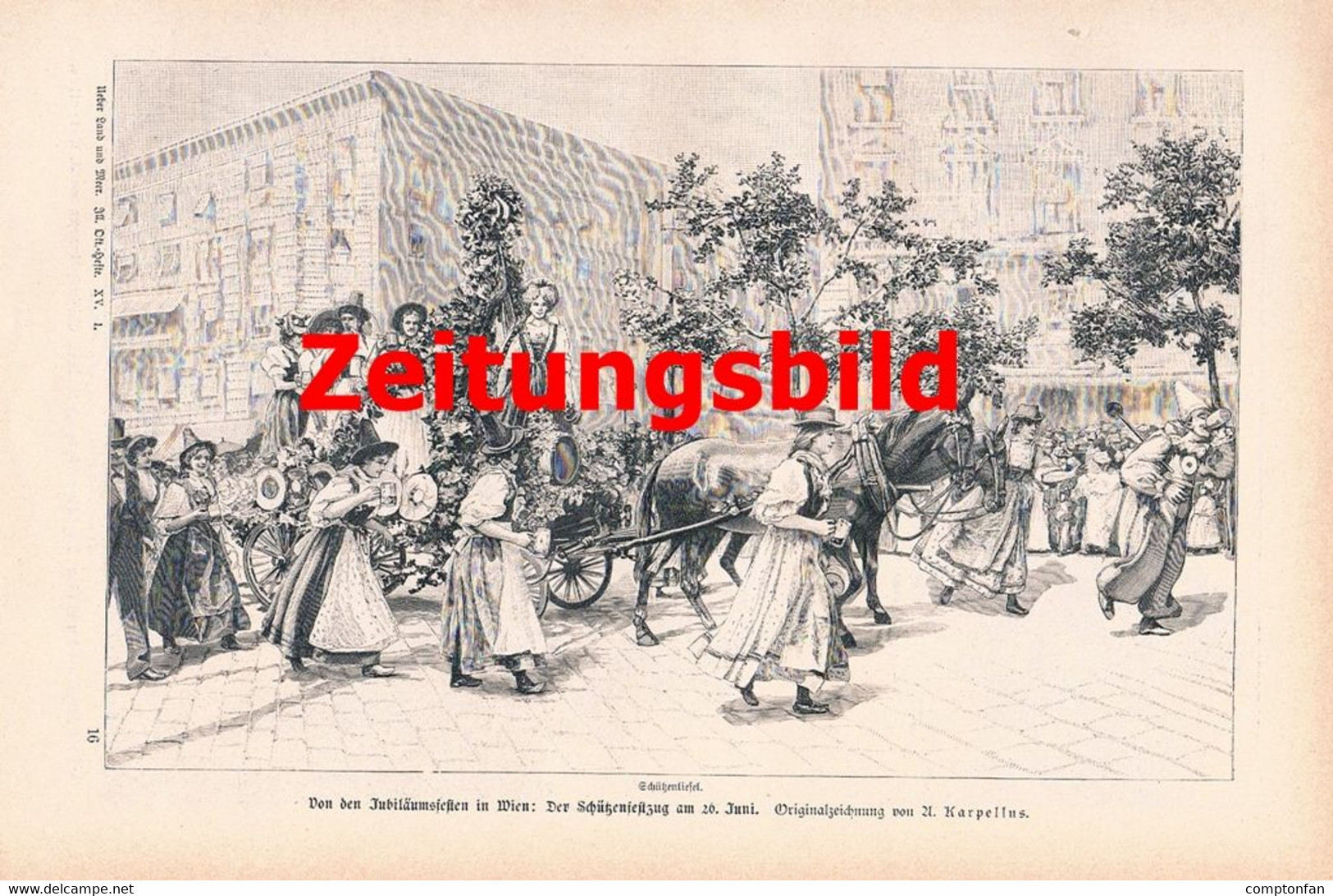 A102 1224 Adolf Karpellus Wien 5. Österreichische Schützenbund Artikel / Bilder 1898 !! - Autres & Non Classés