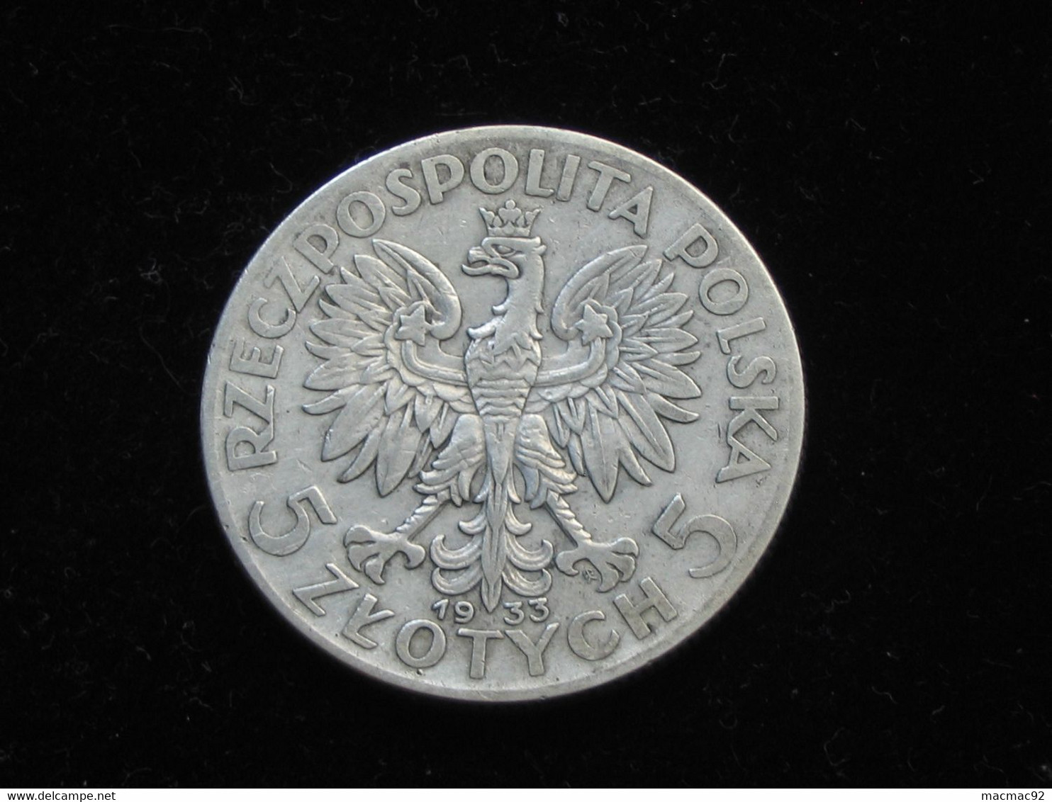 Pologne - Polska -5  Zlotych - 1933  - Monnaie En Argent    **** EN ACHAT IMMEDIAT **** - Poland