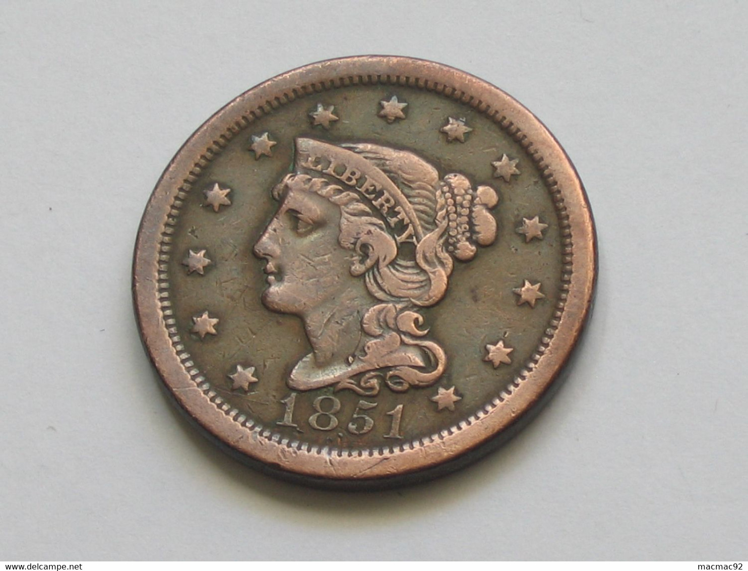 1 One Cent 1854 - BRAIDED HAIR - United States Of America  **** EN ACHAT IMMEDIAT **** - 1840-1857: Braided Hair