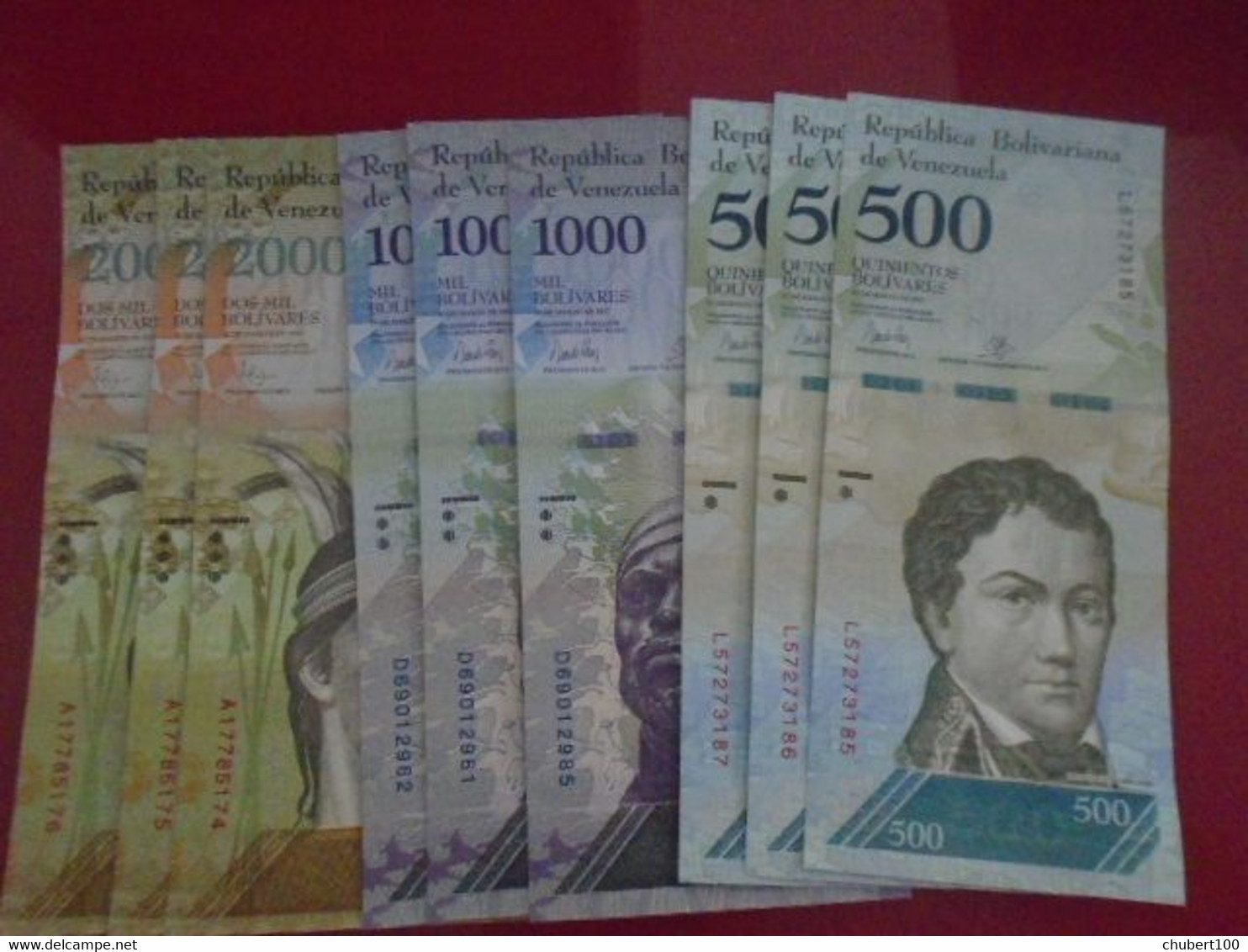 VENEZUELA, VERY RARE P 98a  + 94b 95b 96a 97a 99a 100a / 500 -> 100000 Bolivares , 2017 + 2016 ,  21 Notes  UNC  Neuf - Venezuela