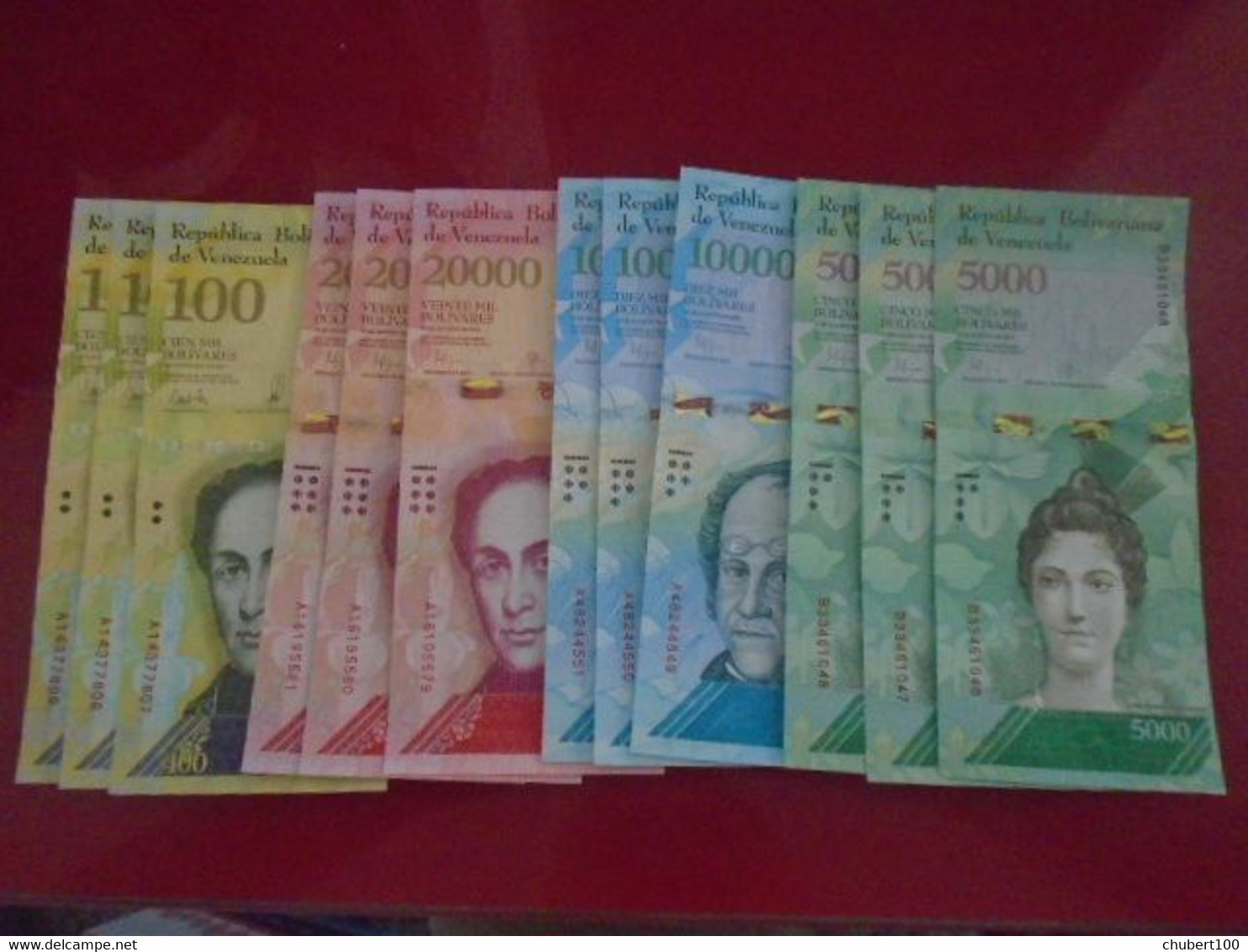 VENEZUELA, VERY RARE P 98a  + 94b 95b 96a 97a 99a 100a / 500 -> 100000 Bolivares , 2017 + 2016 ,  21 Notes  UNC  Neuf - Venezuela