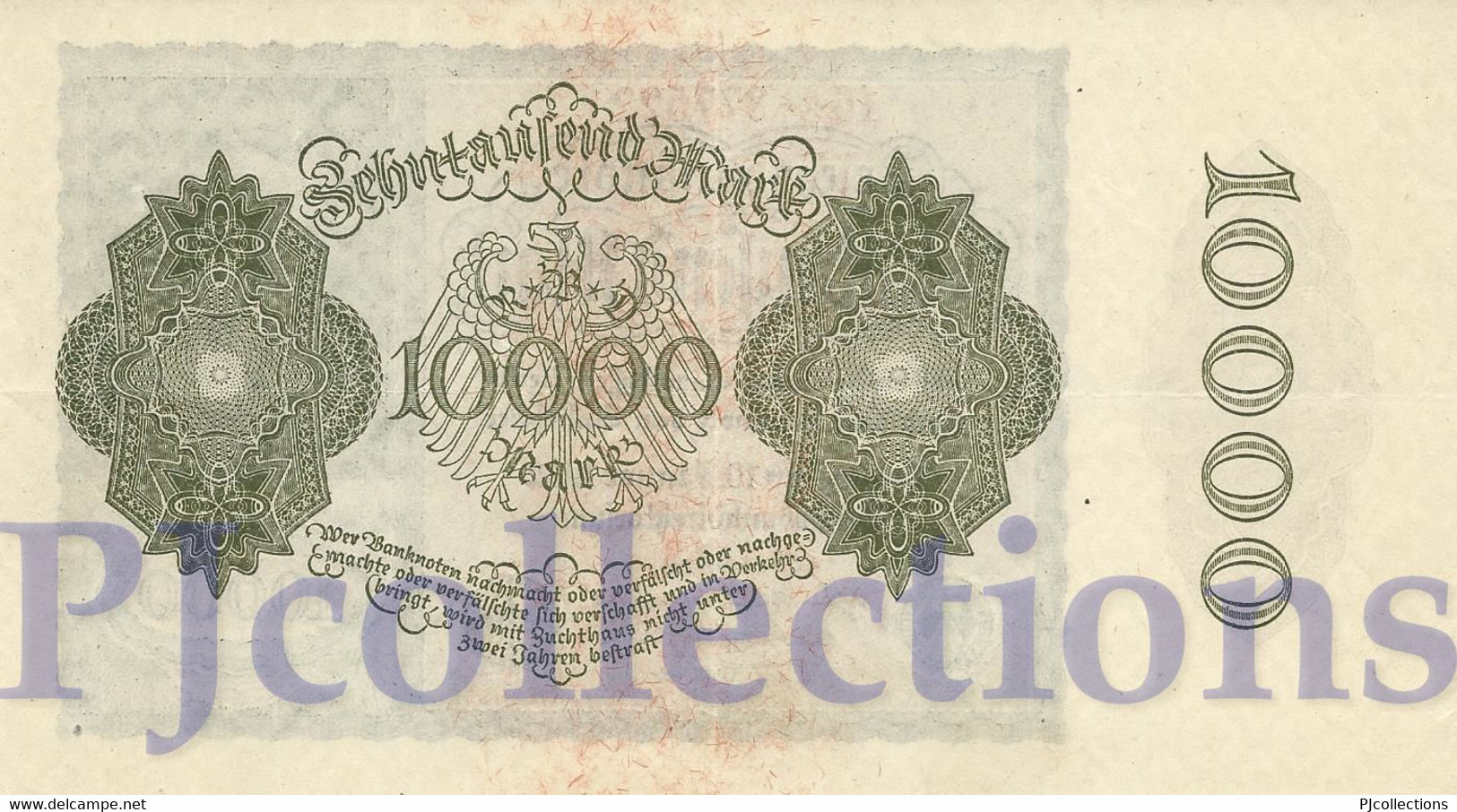 GERMANY 10.000 MARK 1922 PICK 72 AU+ - Reichsschuldenverwaltung