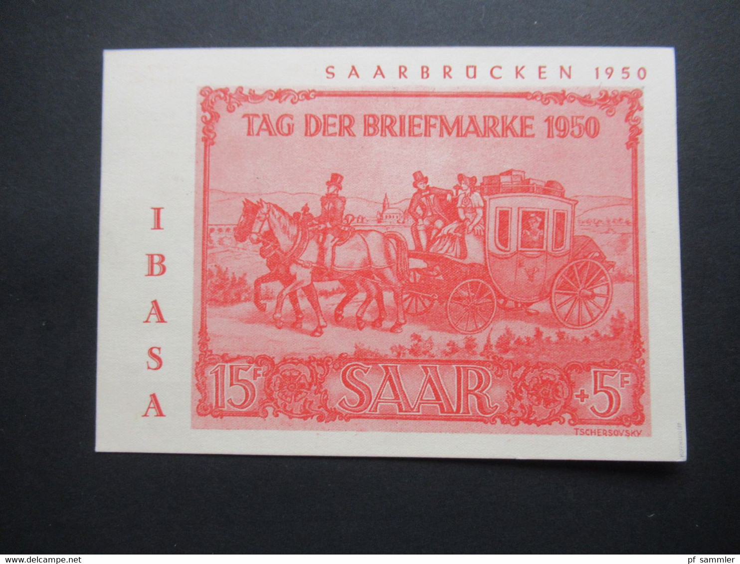 Saarland 1950 IBASA Maximumkarte / Sonderstempel / FDC Nr. 291 Katalogwert 350€ Tag Der Briefmarke BPP Geprüft - Briefe U. Dokumente