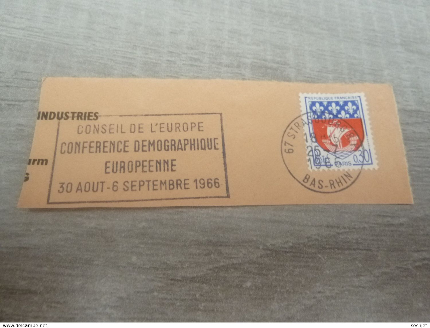 Strasbourg - Conseil De L'Europe - Yt 1354 B - Flamme Philatélique - Année 1966 - - Afgestempeld