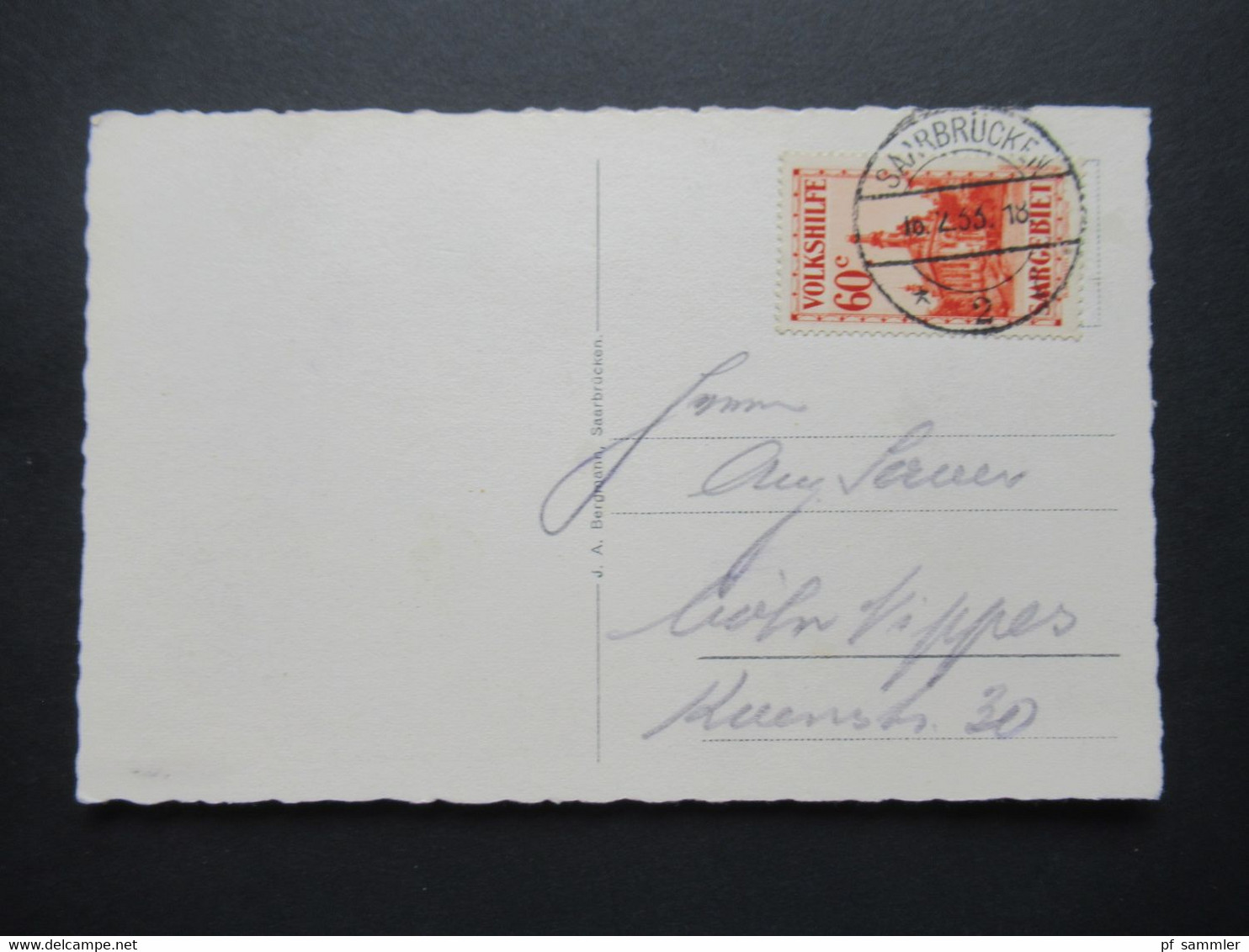 Saargebiet 1932 Volkshilfe Nr.162 EF Auf PK Saarbrücken Marktpassage Mit Heimatmuseum Katalogwert 120€ - Storia Postale