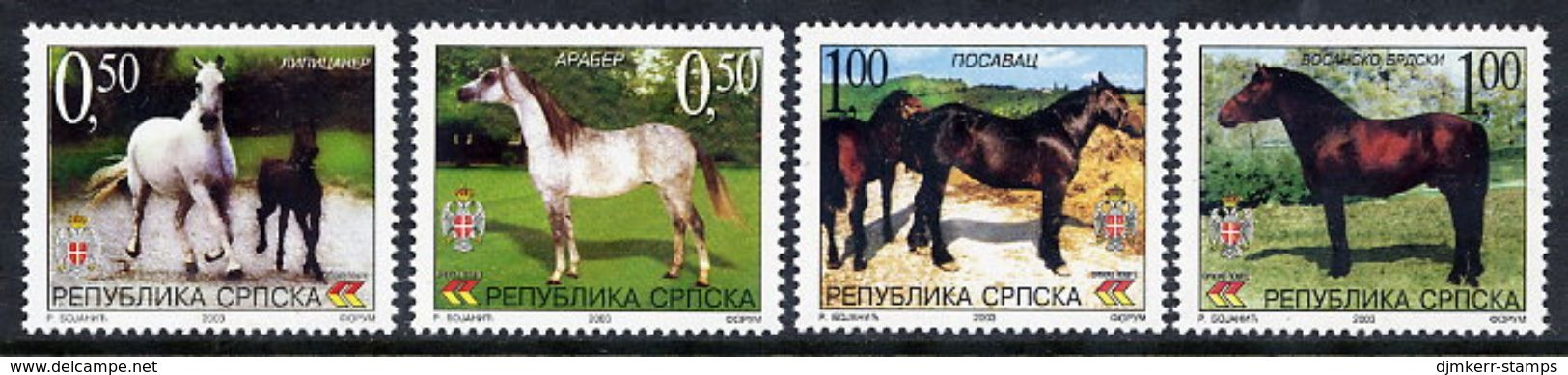 BOSNIAN SERB REPUBLIC 2003 Horses MNH / **.  Michel 273-76 - Bosnie-Herzegovine