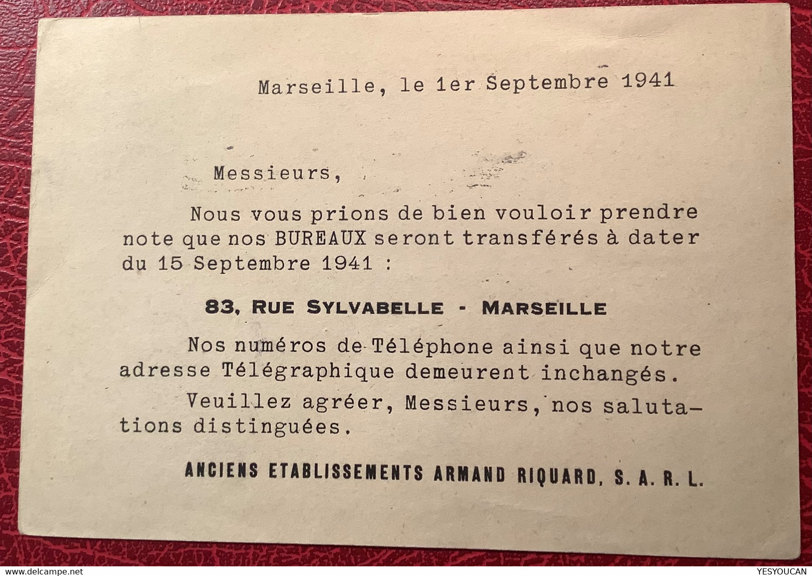 TAXATION RARE !  BERN 1941Schweiz Nachportomarke France Entier Postal IRIS Marseille Gare(Portomarke Lettre Brief Taxé) - Segnatasse