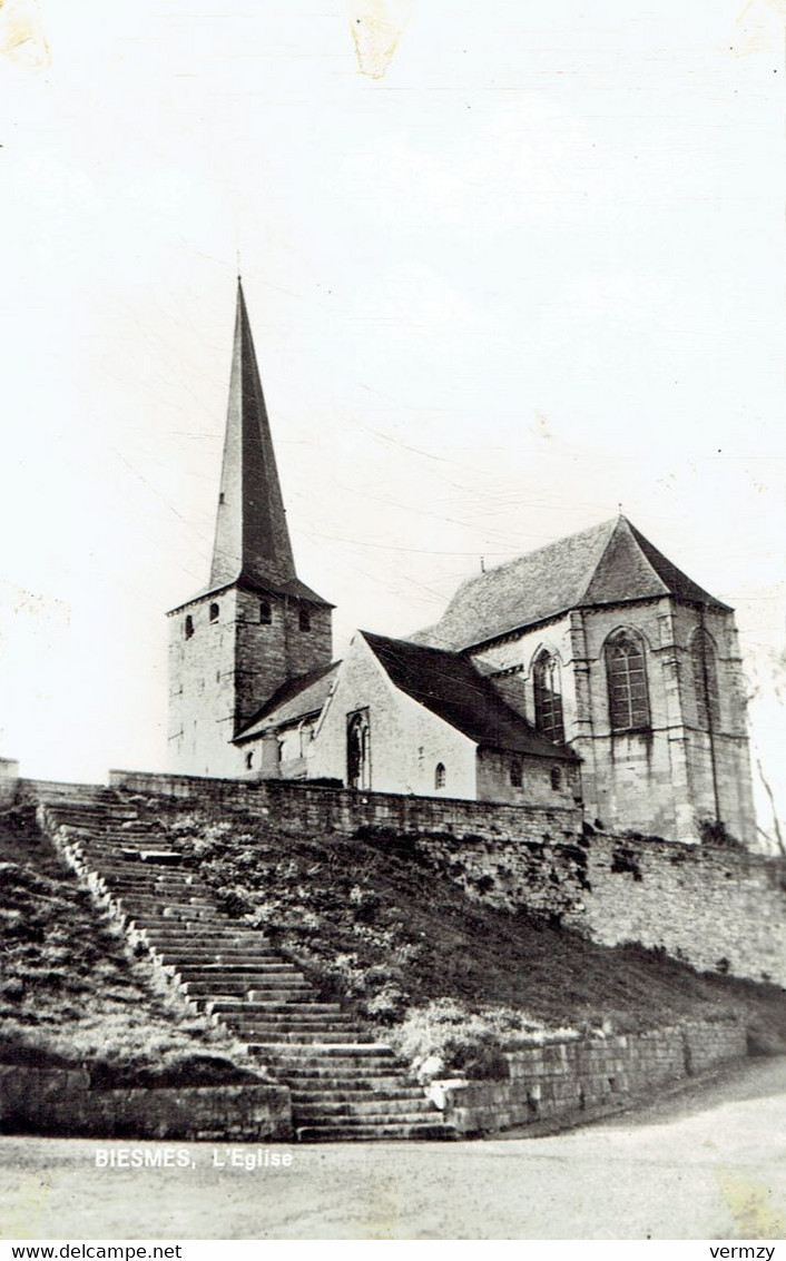 CPSM  BIESMES : L'Eglise - Photo Véritable - Mettet