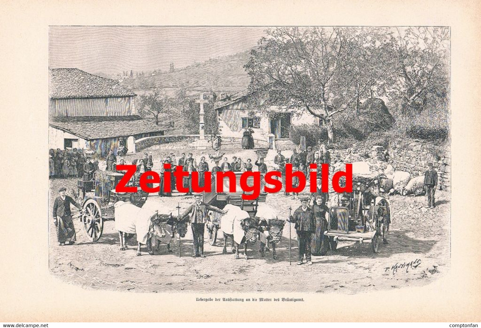 A102 1232 Baskenland Hochzeitsgebräuche Basken Saint-Jean Artikel / Bilder 1898 !! - Other & Unclassified