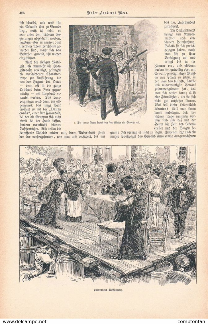 a102 1232 Baskenland Hochzeitsgebräuche Basken Saint-Jean Artikel / Bilder 1898 !!