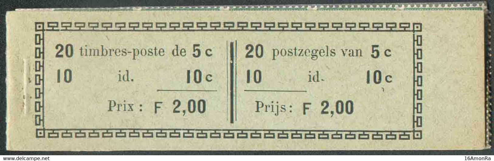 CARNET N°A11 Vert. Vendu à F. 2.00; Il Est Composé Des N°110(20)-123(10). COB. 220 Euros. - Superbe - 19847 - 1907-1941 Old [A]