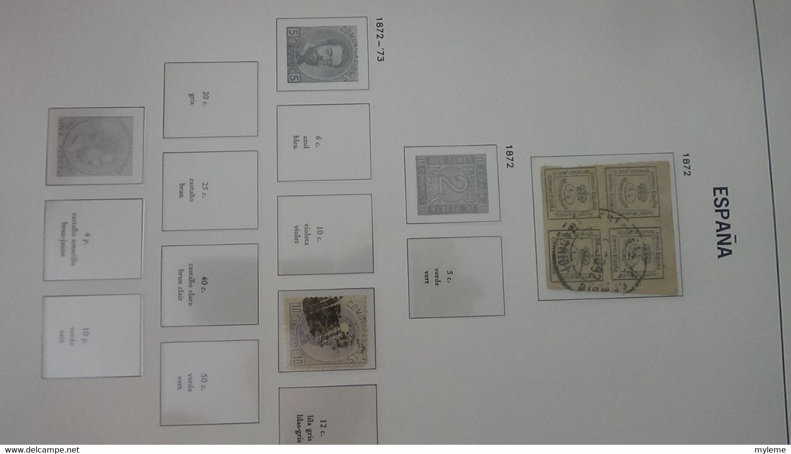 AC280 Reliure DAVO Espagne en timbres **, * et oblitérés  de 1850 à 1940 à compléter.. A saisir !!!