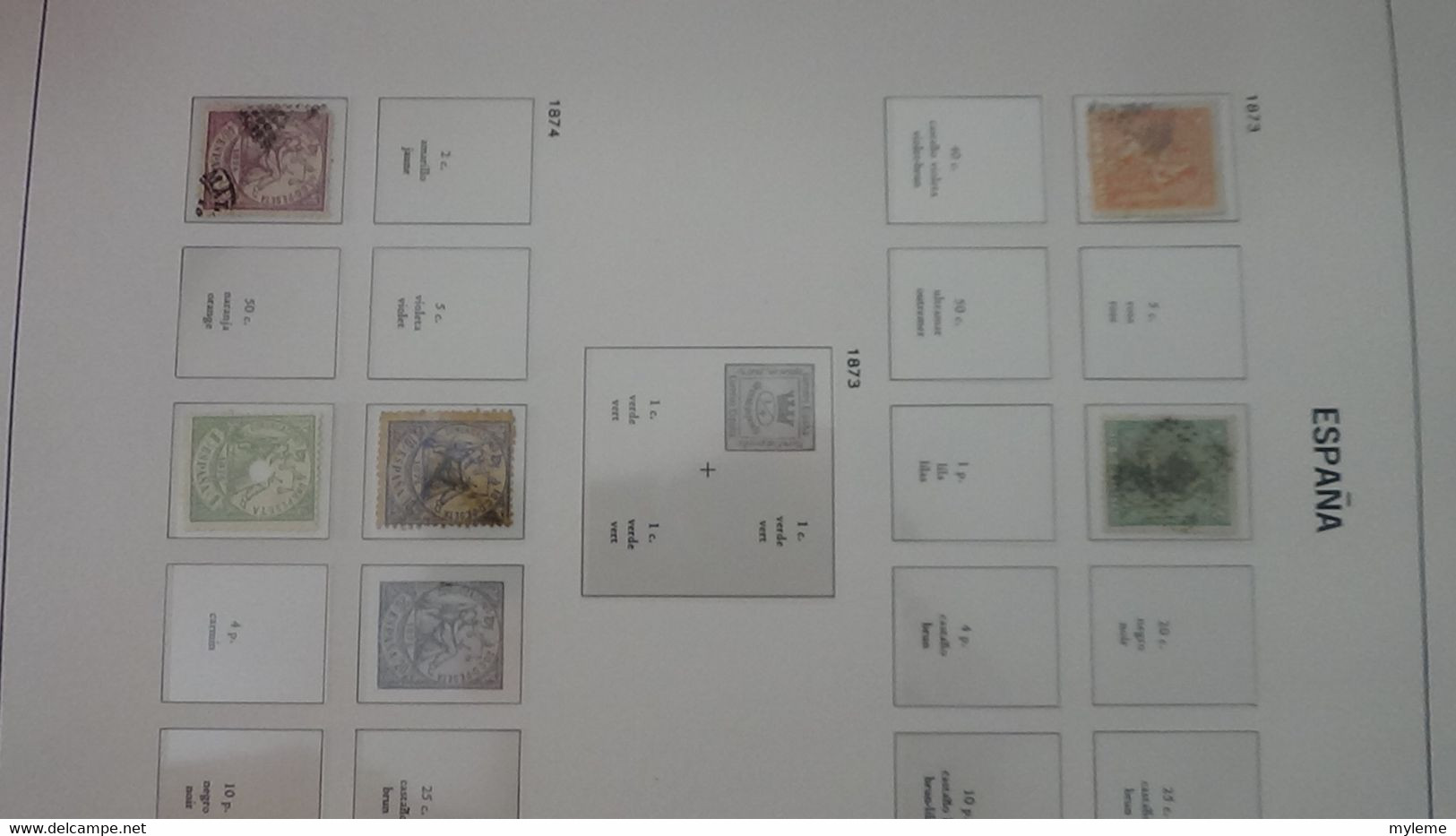 AC280 Reliure DAVO Espagne en timbres **, * et oblitérés  de 1850 à 1940 à compléter.. A saisir !!!