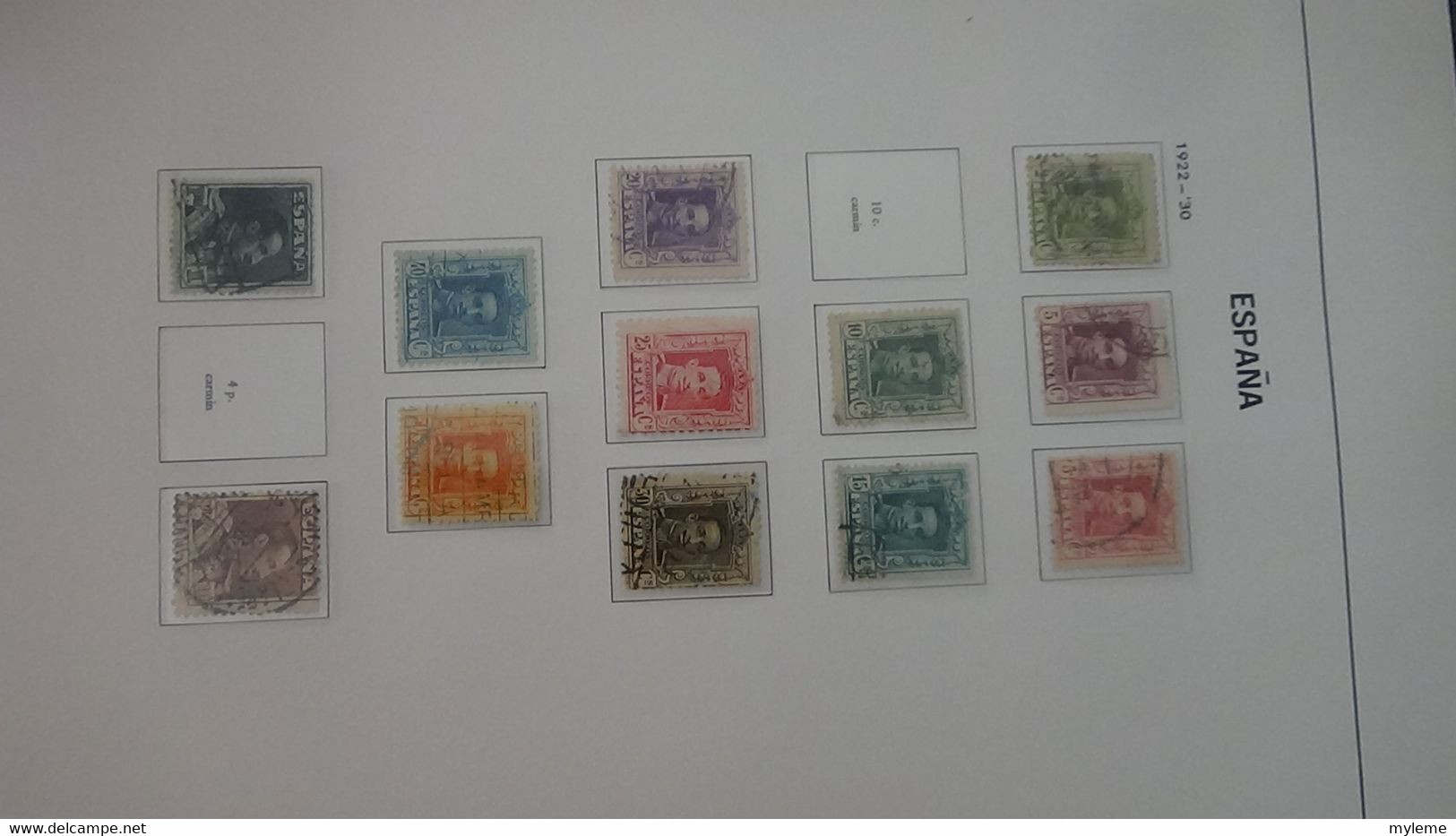 AC280 Reliure DAVO Espagne en timbres **, * et oblitérés  de 1850 à 1940 à compléter.. A saisir !!!