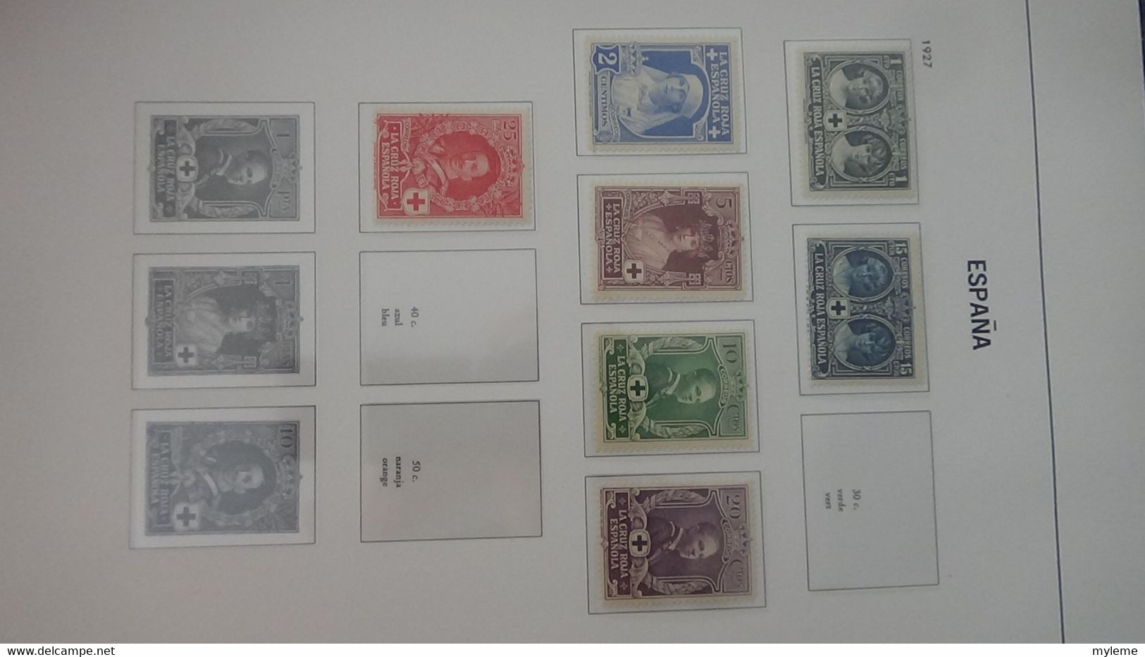 AC280 Reliure DAVO Espagne en timbres **, * et oblitérés  de 1850 à 1940 à compléter.. A saisir !!!