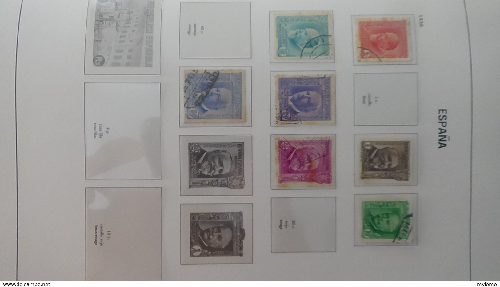 AC280 Reliure DAVO Espagne en timbres **, * et oblitérés  de 1850 à 1940 à compléter.. A saisir !!!