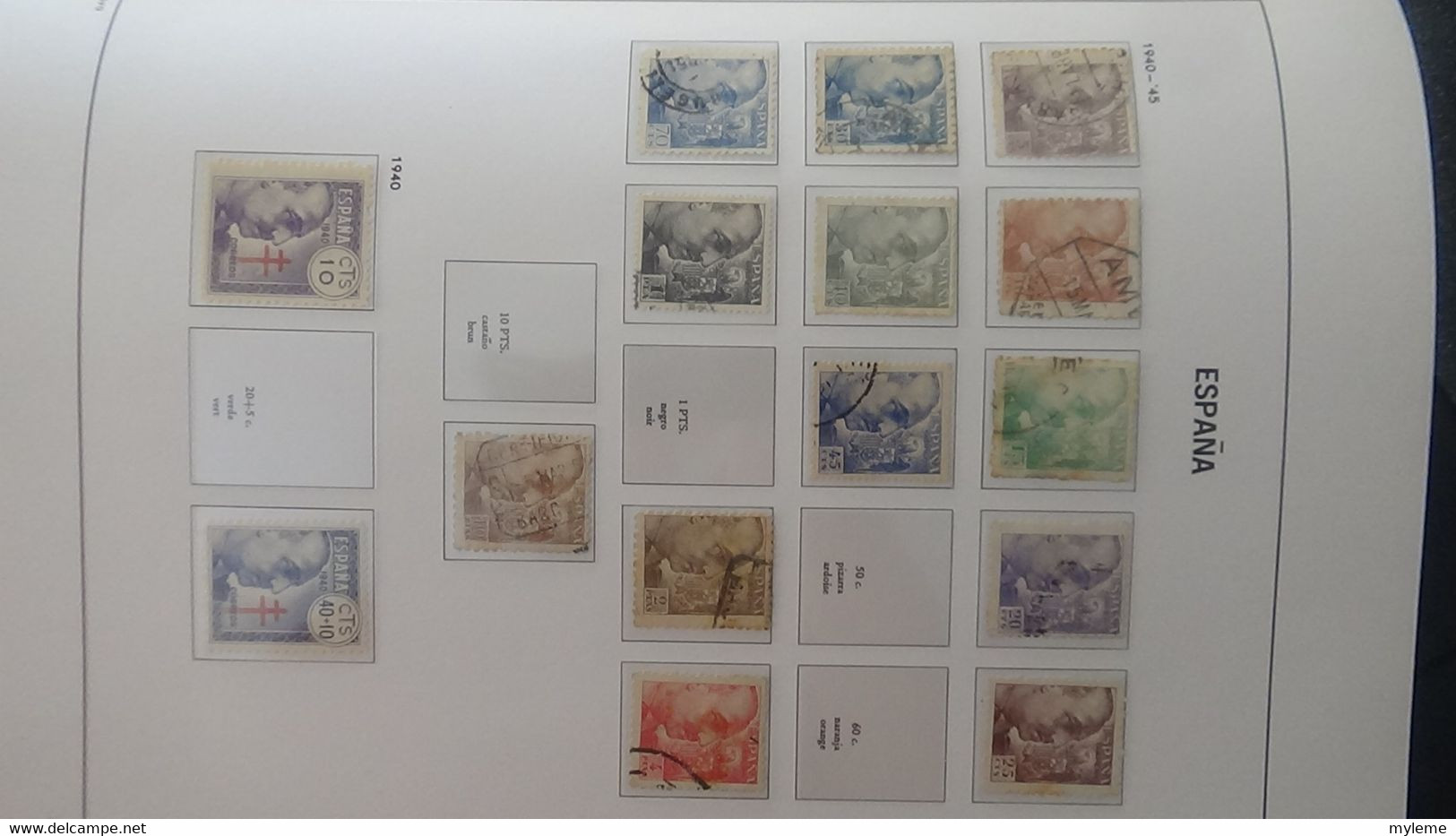 AC280 Reliure DAVO Espagne en timbres **, * et oblitérés  de 1850 à 1940 à compléter.. A saisir !!!