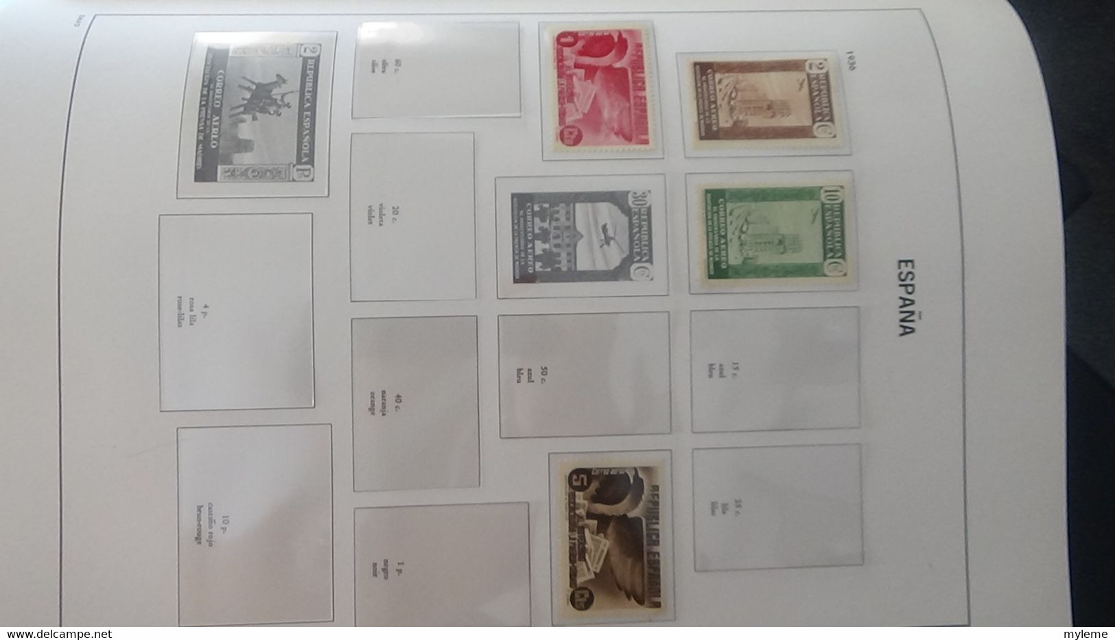 AC280 Reliure DAVO Espagne en timbres **, * et oblitérés  de 1850 à 1940 à compléter.. A saisir !!!