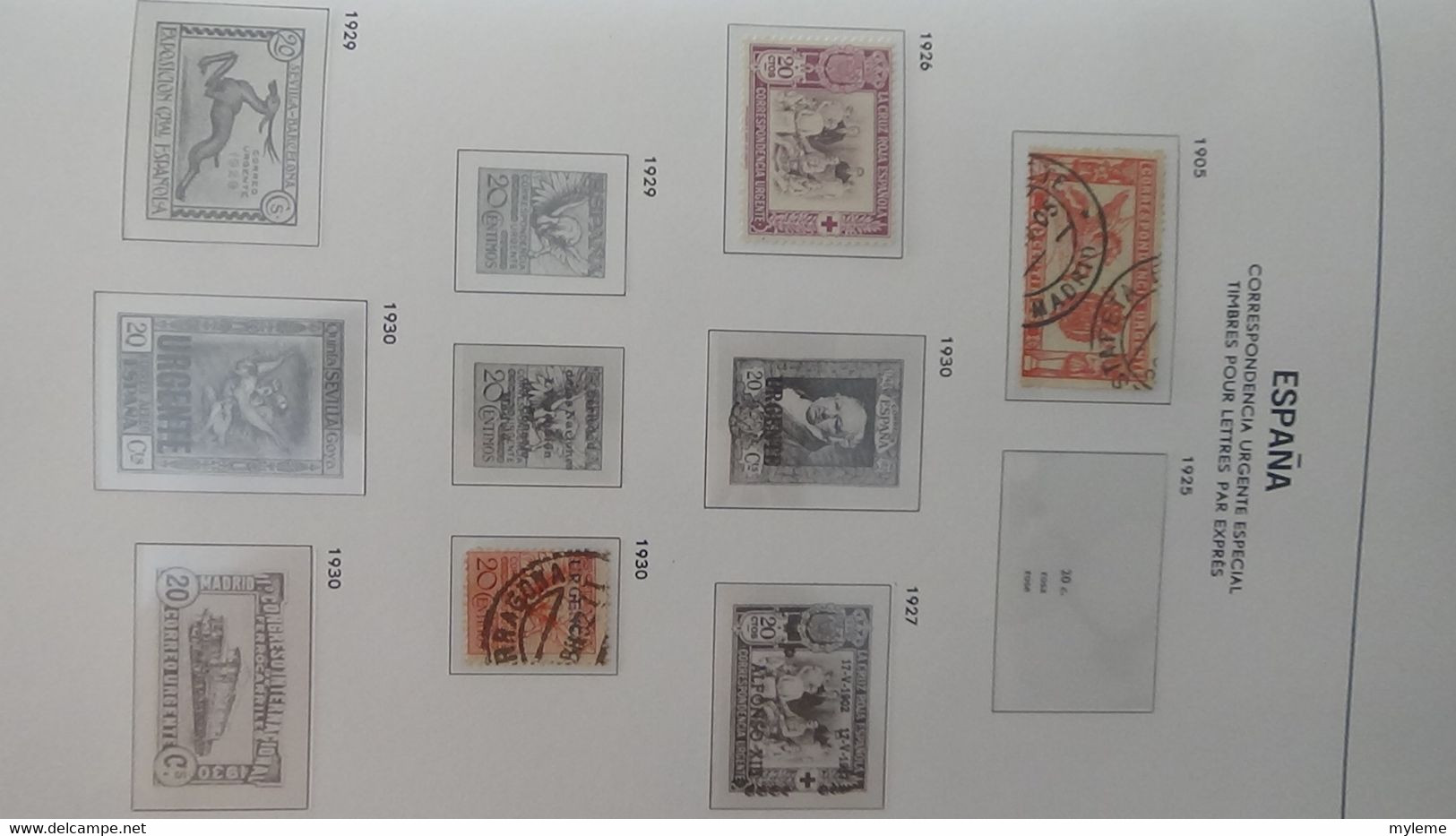 AC280 Reliure DAVO Espagne en timbres **, * et oblitérés  de 1850 à 1940 à compléter.. A saisir !!!