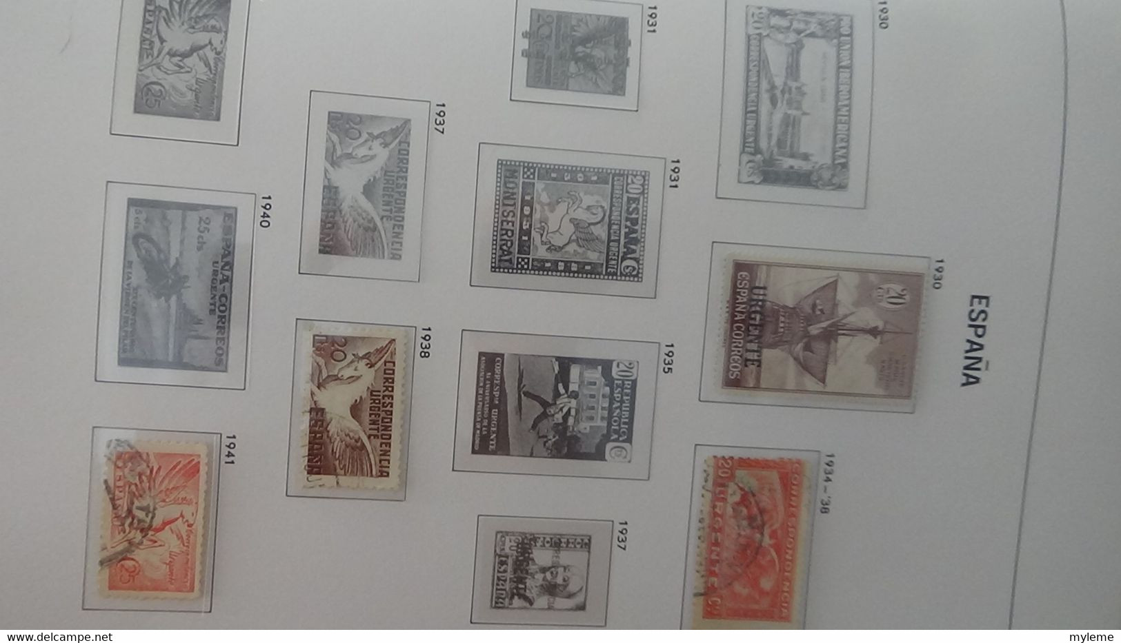 AC280 Reliure DAVO Espagne en timbres **, * et oblitérés  de 1850 à 1940 à compléter.. A saisir !!!