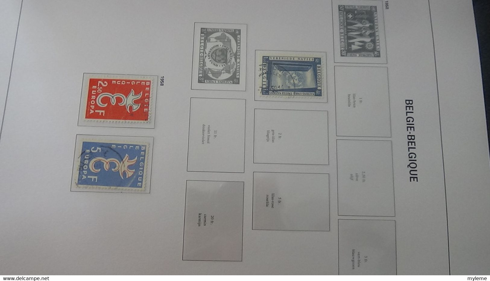 AC281 Reliure DAVO Belgique  en timbres **, * et oblitérés  de 1949 à 1969 à compléter.. A saisir !!!
