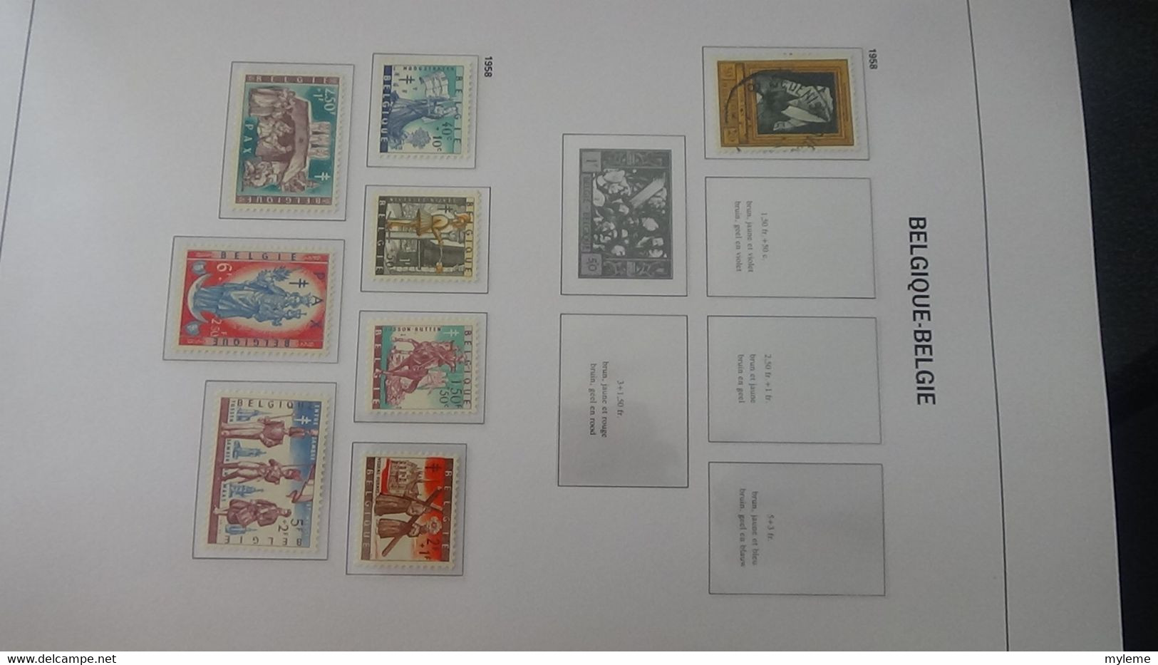 AC281 Reliure DAVO Belgique  en timbres **, * et oblitérés  de 1949 à 1969 à compléter.. A saisir !!!