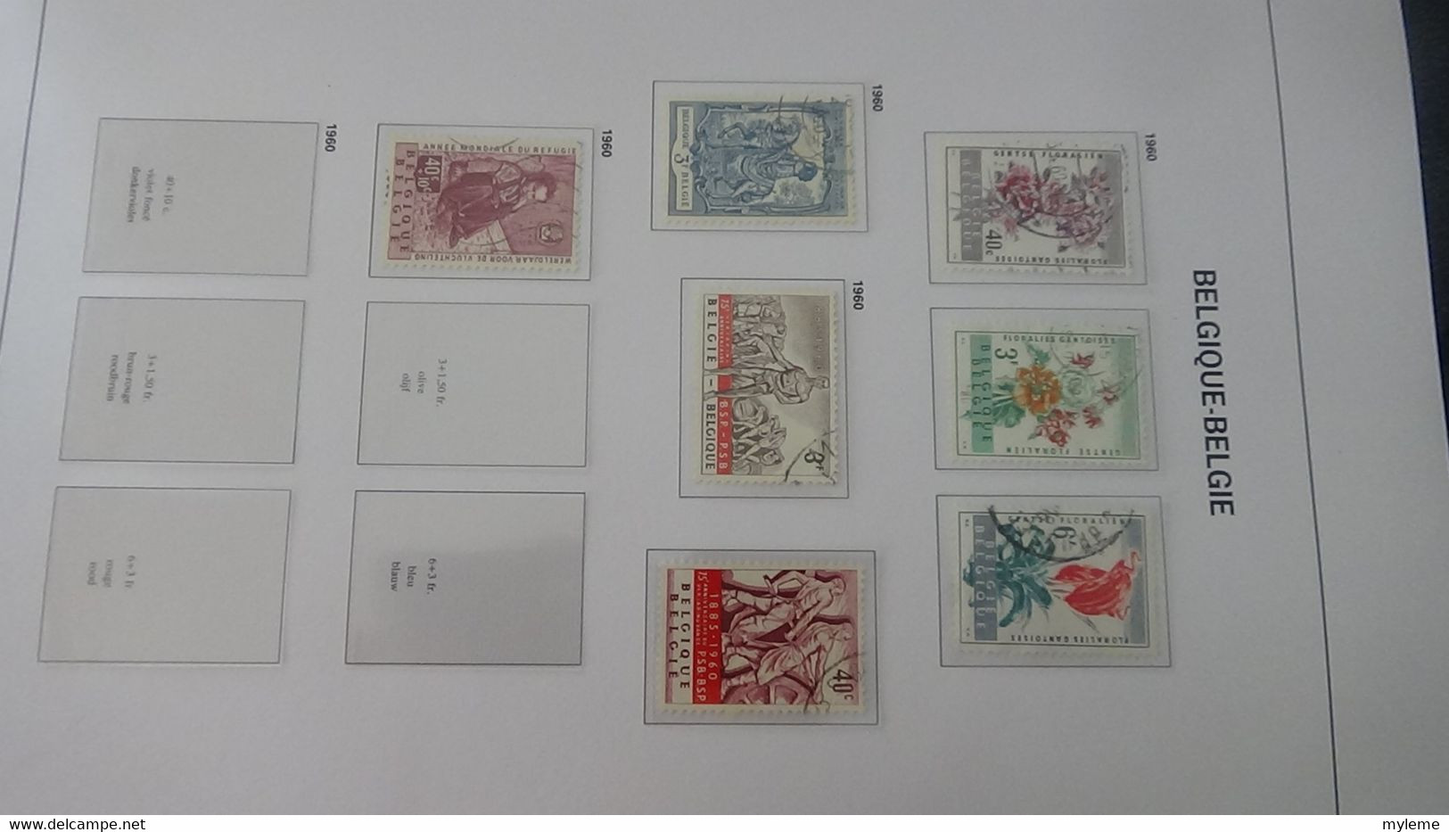 AC281 Reliure DAVO Belgique  en timbres **, * et oblitérés  de 1949 à 1969 à compléter.. A saisir !!!