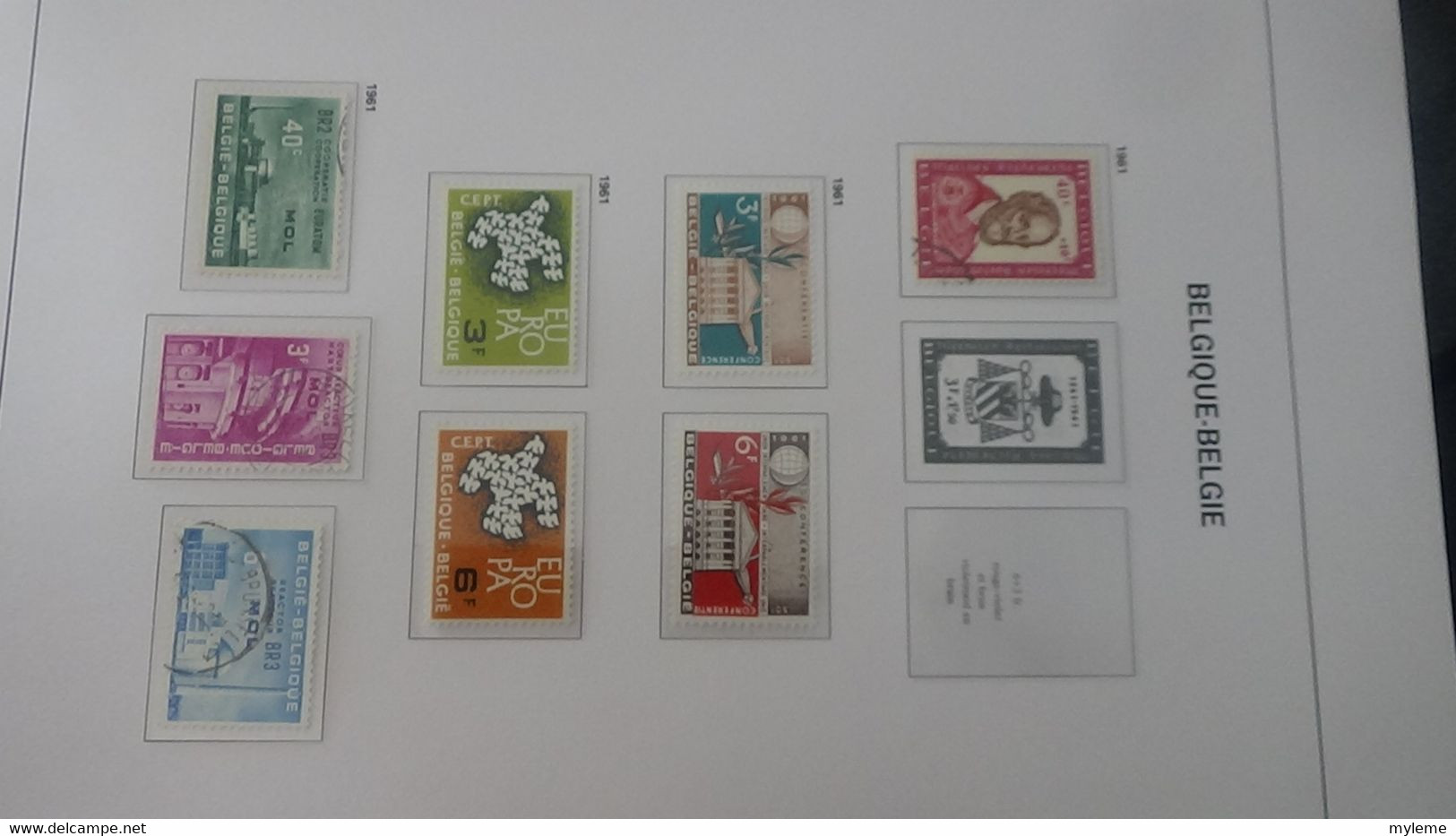 AC281 Reliure DAVO Belgique  en timbres **, * et oblitérés  de 1949 à 1969 à compléter.. A saisir !!!