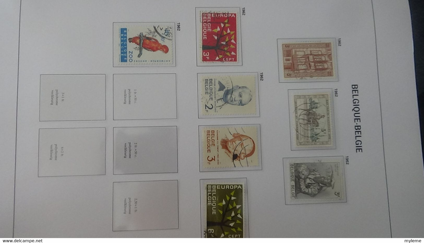 AC281 Reliure DAVO Belgique  en timbres **, * et oblitérés  de 1949 à 1969 à compléter.. A saisir !!!