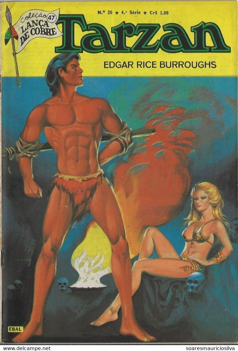 Brazil 1976 Magazine Comic Tarzan Nº 26 4th Series Publisher Ebal 36 Pages In Portuguese Size 18x26cm - Stripverhalen & Mangas (andere Talen)