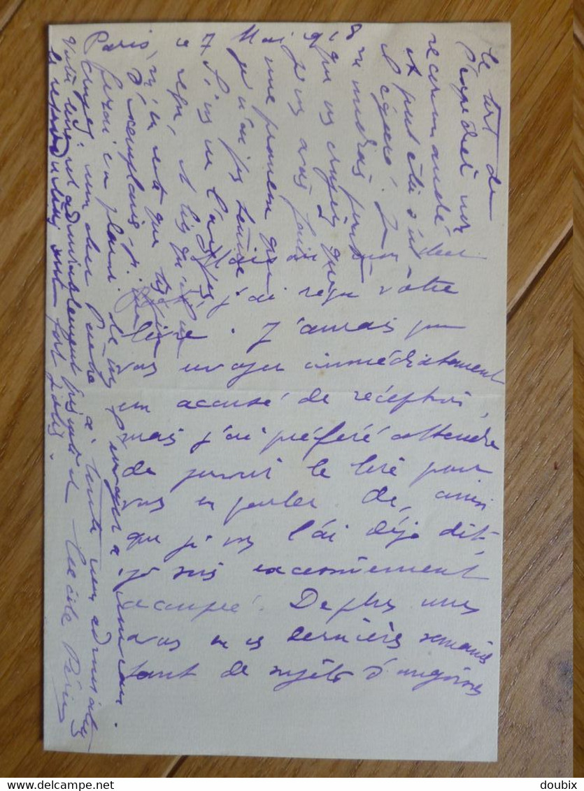 Cécile PERIN (1877-1959) POETESSE. Abbaye Creteil. Poète Du Divan. AUTOGRAPHE - Altri & Non Classificati