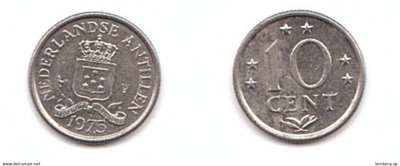 Netherlands Antilles - 10 Cent 1975 AUNC / XF Lemberg-Zp - Netherland Antilles