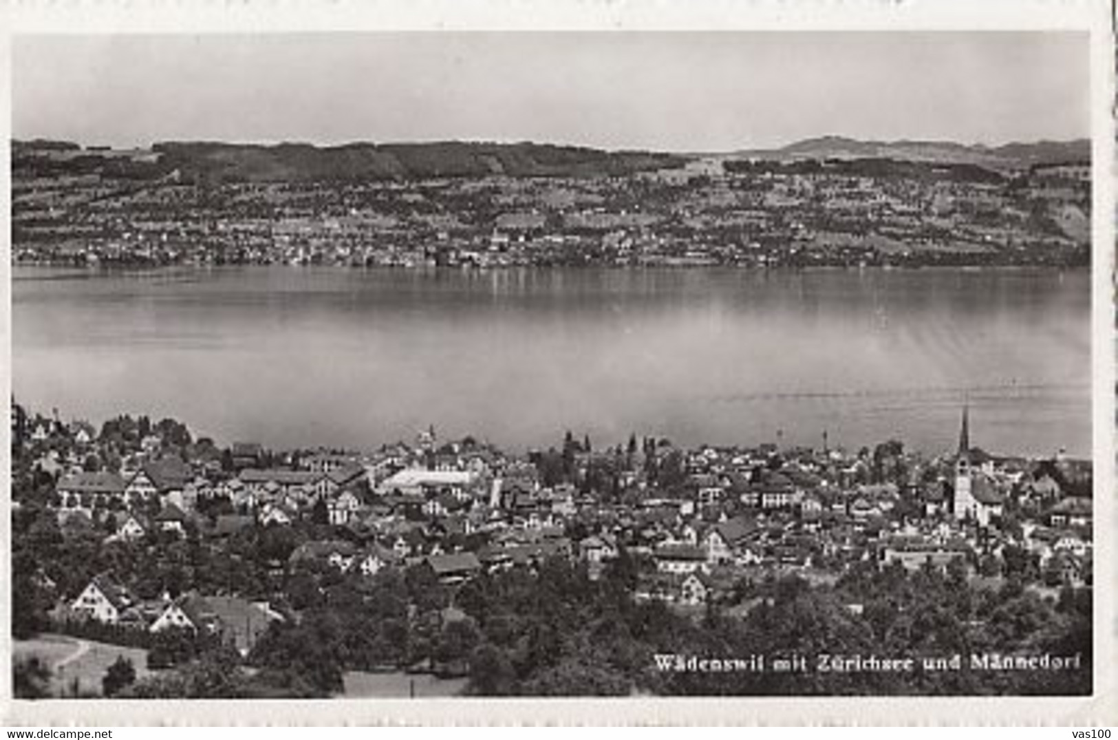 CPA WADENSWIL- TOWN PANORAMA, LAKE - Wädenswil