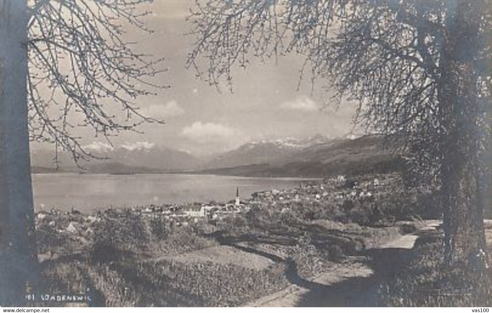 CPA WADENSWIL- TOWN PANORAMA, LAKE - Wädenswil