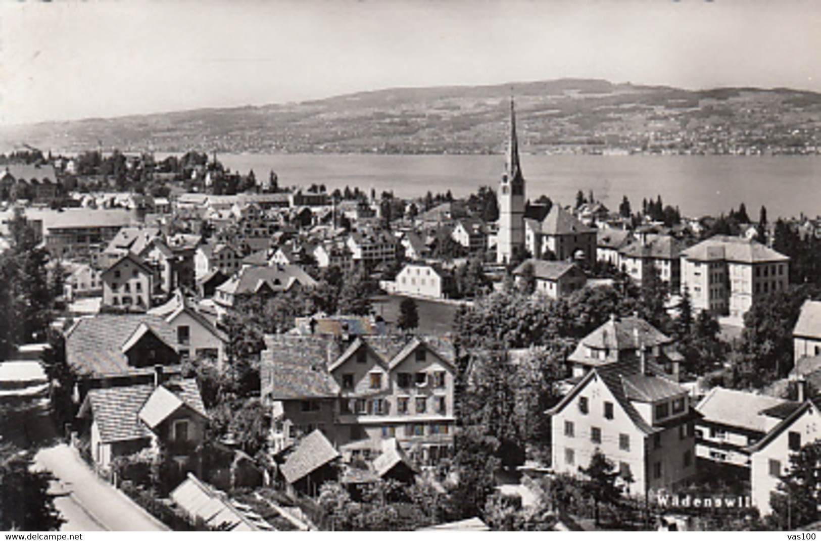 CPA WADENSWIL- TOWN PANORAMAL, LAKE - Wädenswil