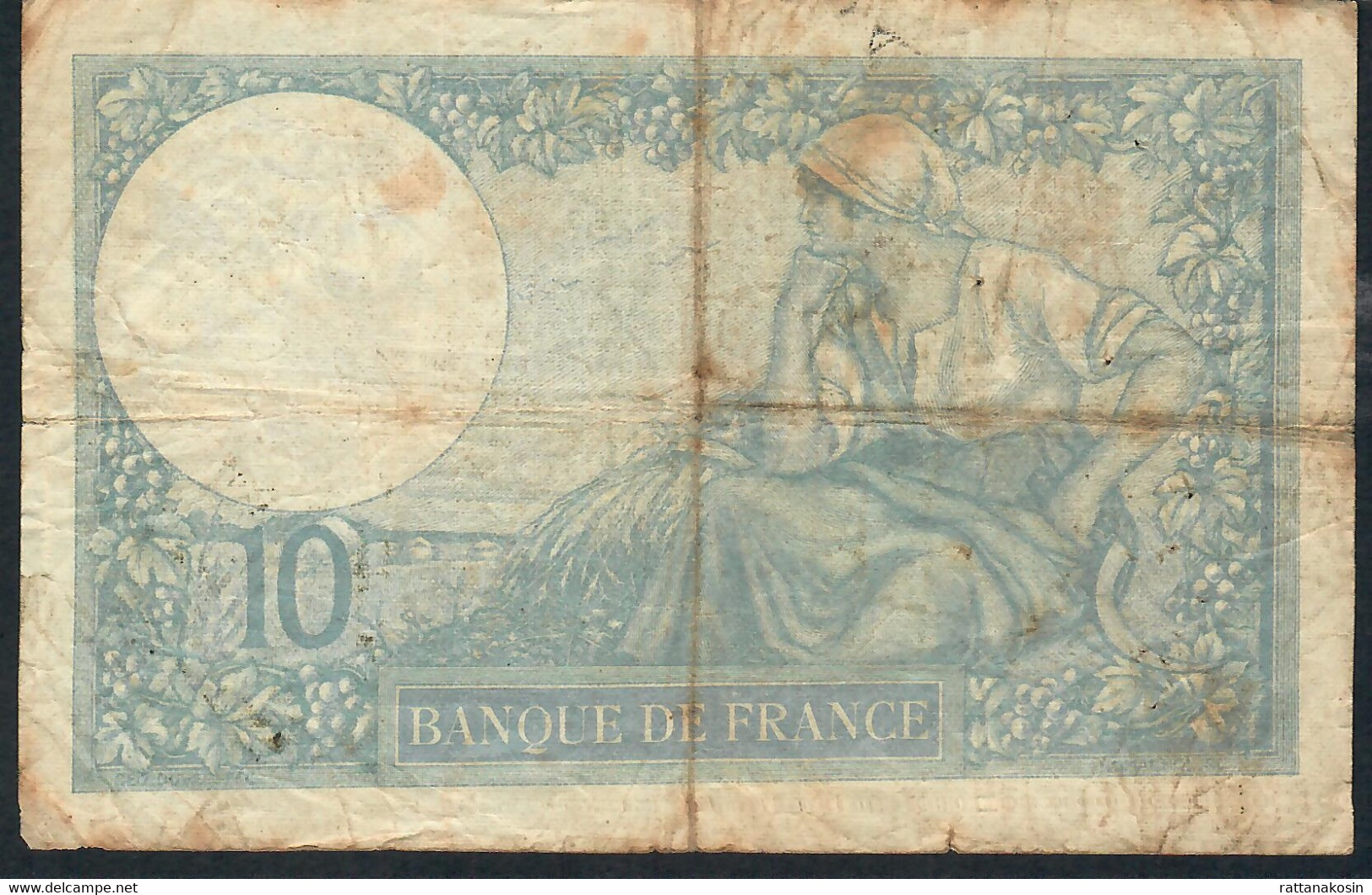 FRANCE P73d =FAY.6.16  10 FRANCS 23.6.1932      F-aVF NO P.h. - 10 F 1916-1942 ''Minerve''