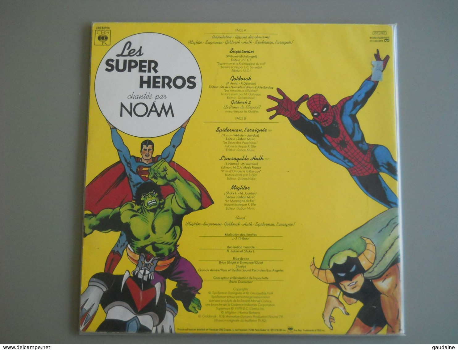 Les Super Héros - Noam  Goldorak  Spiderman  Superman  Hulk - MARVEL COMICS - 1979 - Collectors