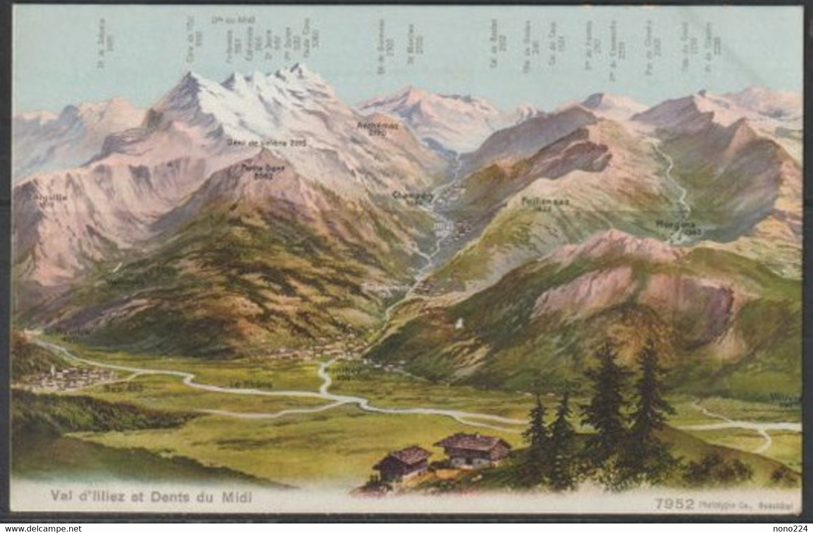 Carte P De 1908 ( Val D'Illiez Et Dents Du Midi ) - Val-d'Illiez 