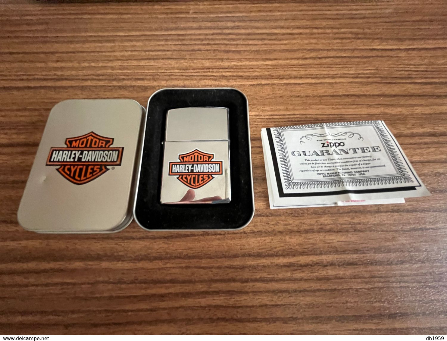 BOITE 60TH ANNIVERSARY LOT DE 3 ZIPPO BRIQUET LIGHTER FEUERZEUG HARLEY DAVIDSON GARANTIE GUARANTEE + ACCESSORIES - Zippo