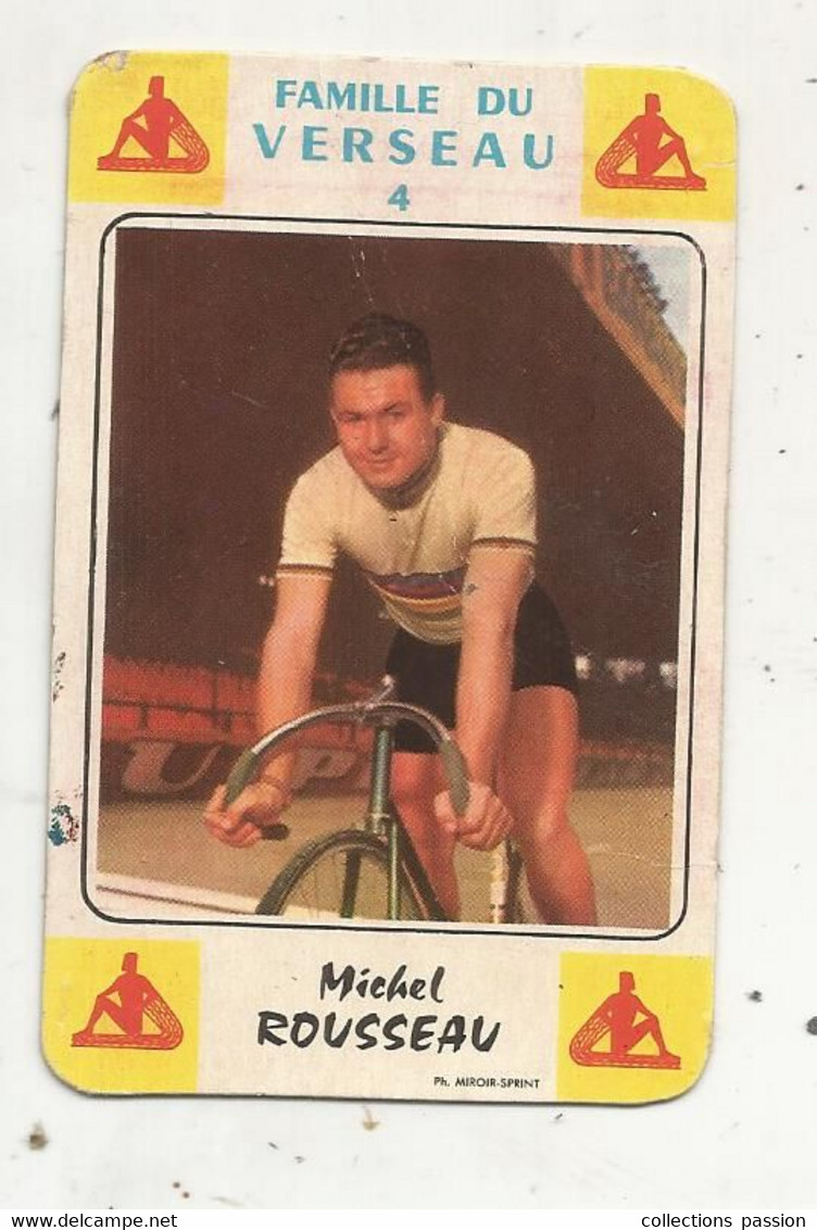 Carte , 7 Familles ,VERSEAU, SPORTS, CYCLISME, MICHEL ROUSSEAU, 2 Scans - Cyclisme